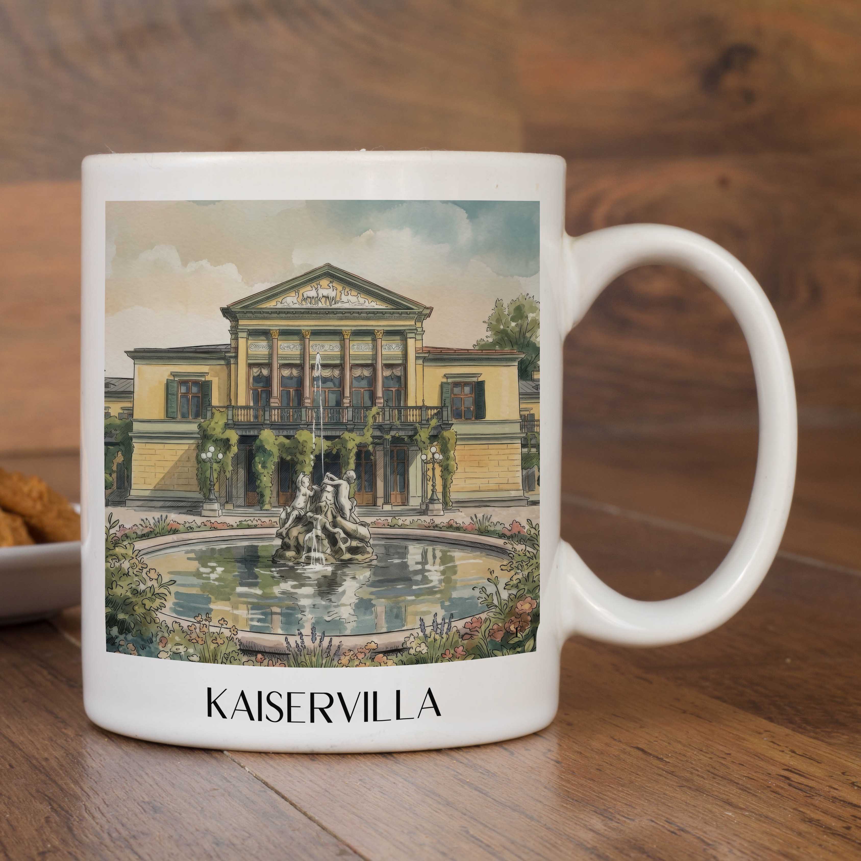 kaiservilla-bad-ischl-österreich-kaffeebecher-aquarell