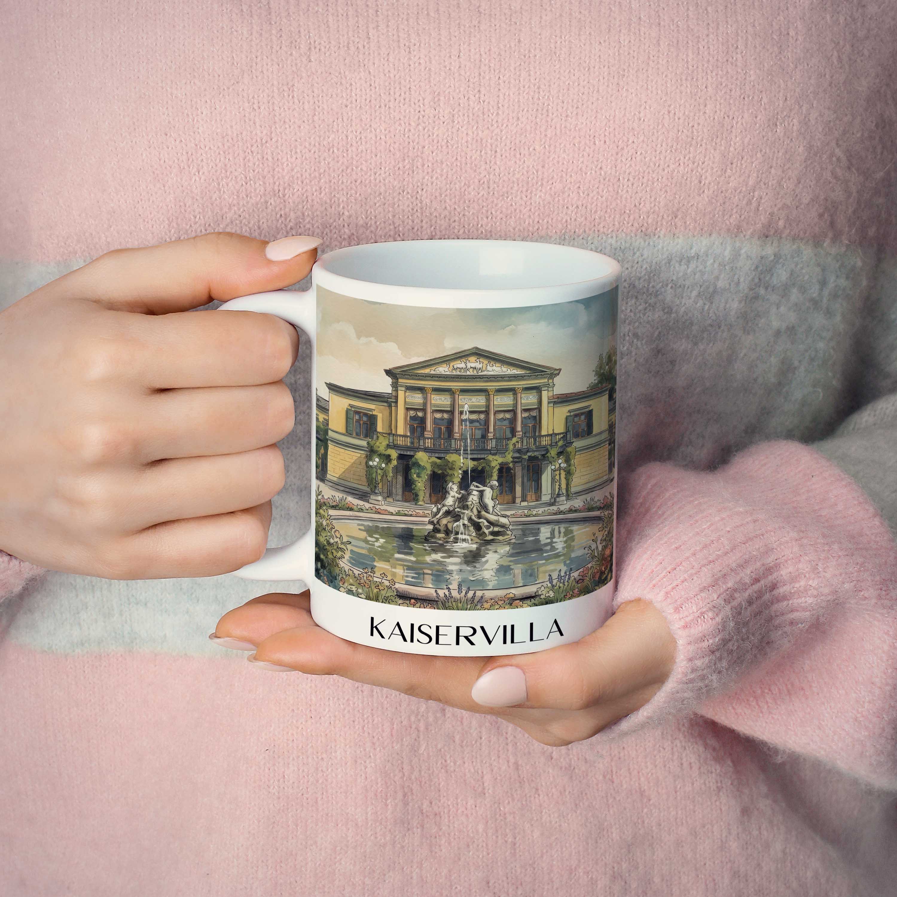 kaiservilla-bad-ischl-österreich-kaffeebecher-aquarell
