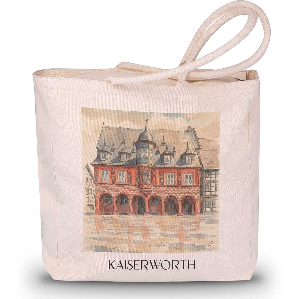 Kaiserworth Shopping Tasche - Goslar - Deutschland Tote Bag - Einkaufstasche im Aquarell Stil - favplace