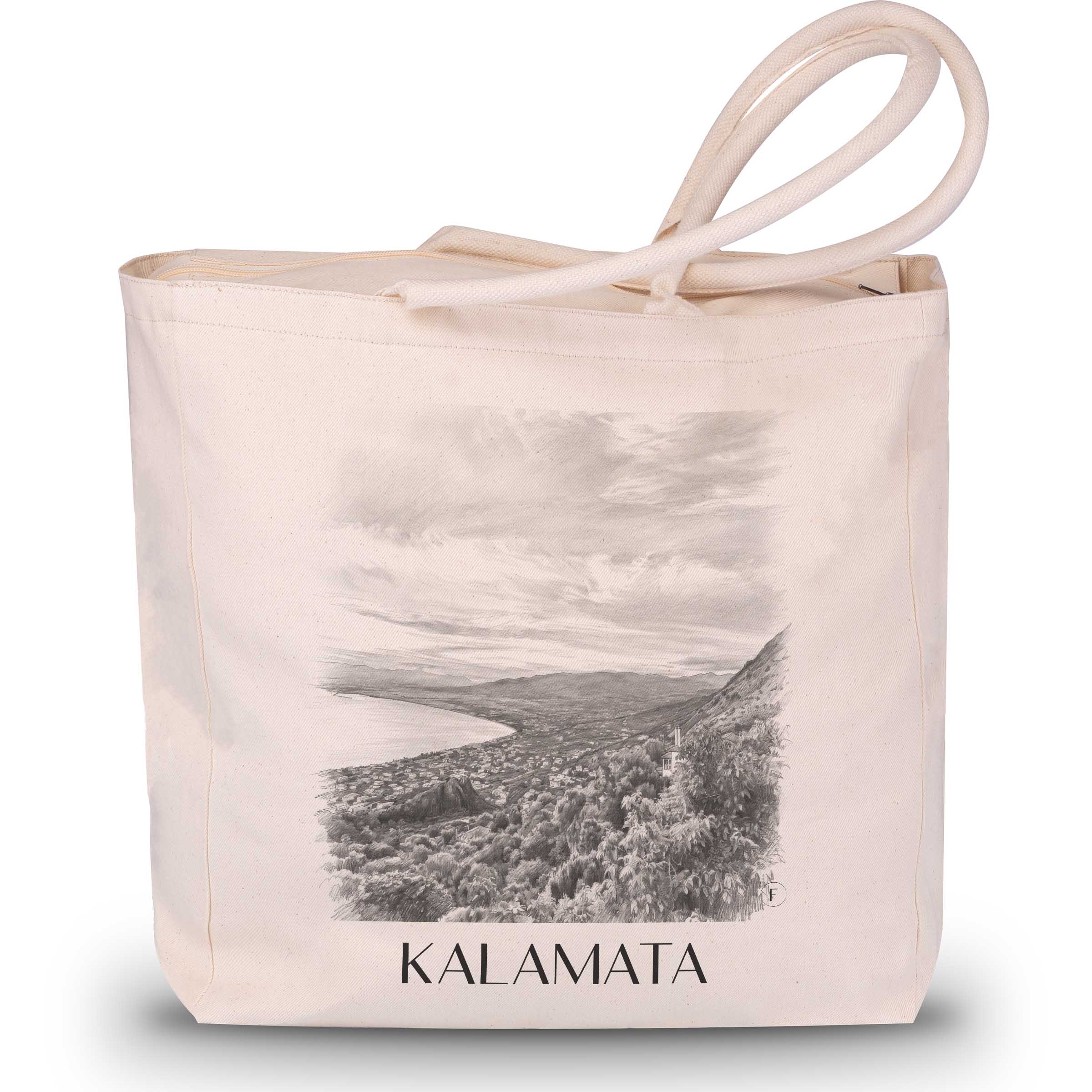 Kalamata - Greece Tote Bag - Drawing Style Shopping Bag