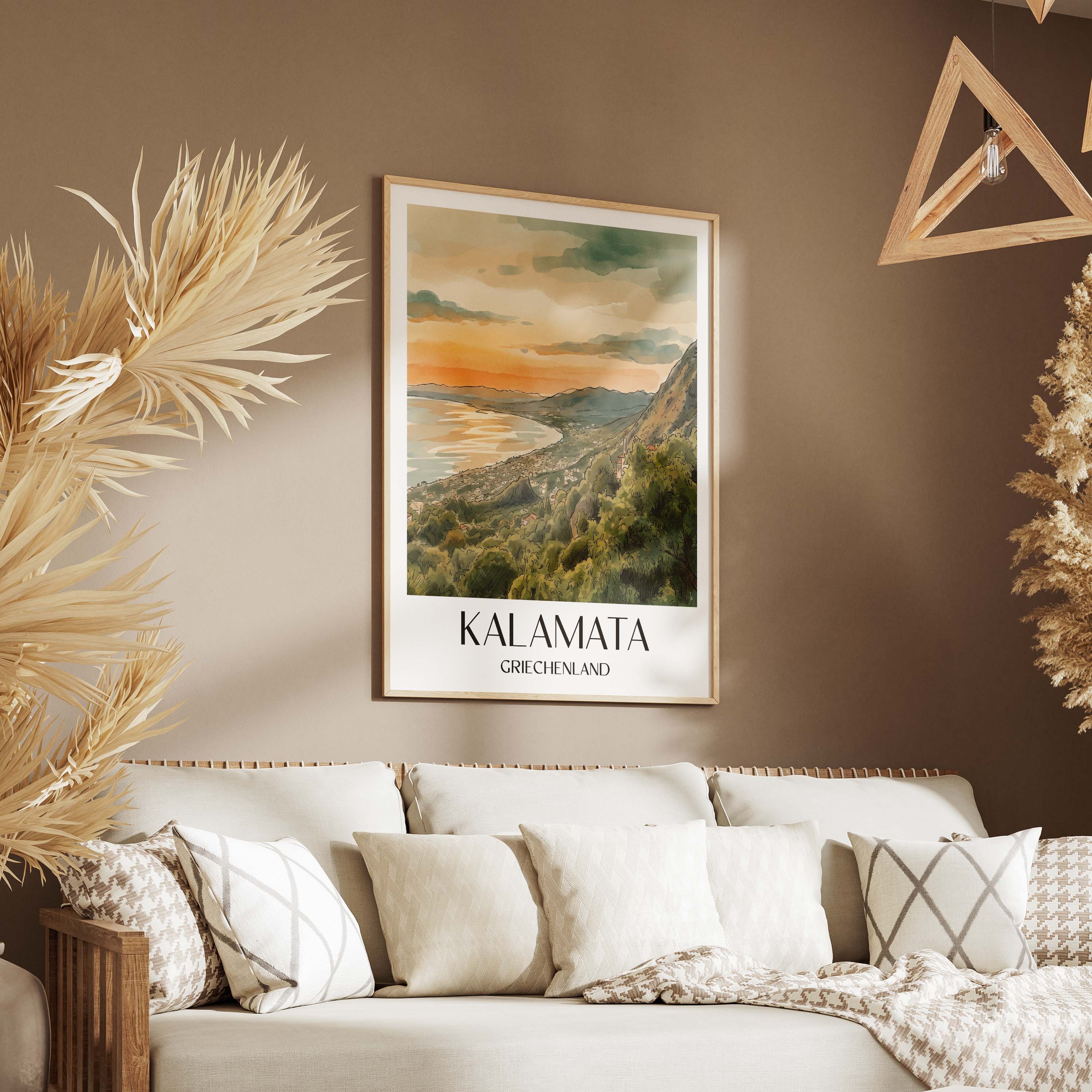 kalamata-griechenland-poster-aquarell