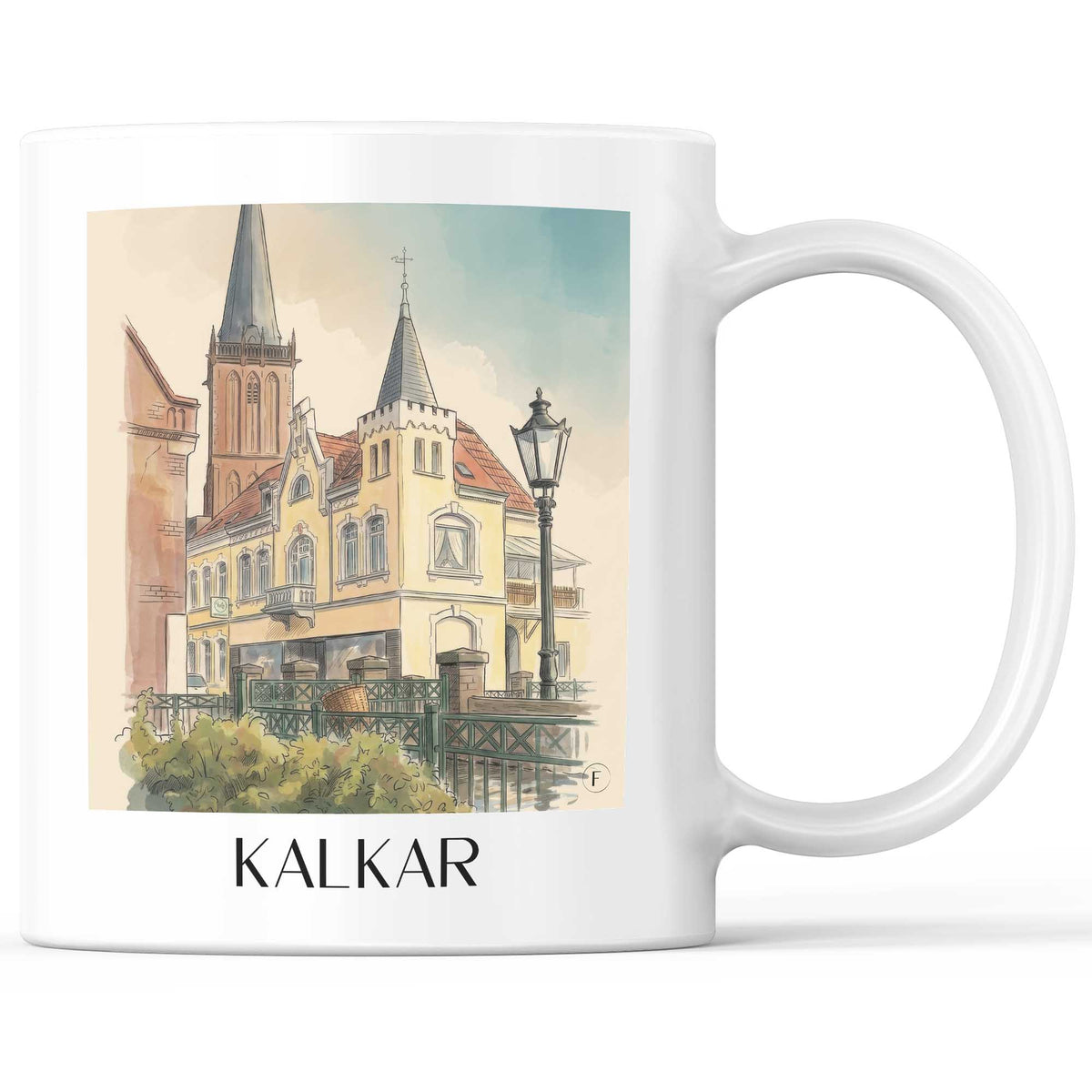 kalkar-niederrhein-deutschland-kaffeebecher-aquarell