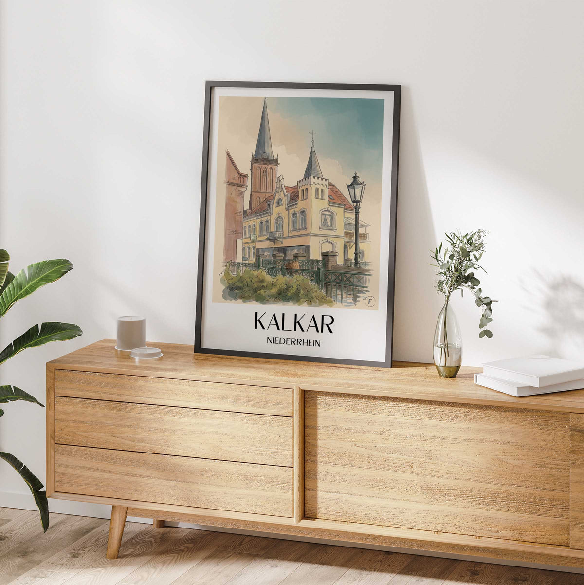 kalkar-niederrhein-deutschland-poster-aquarell