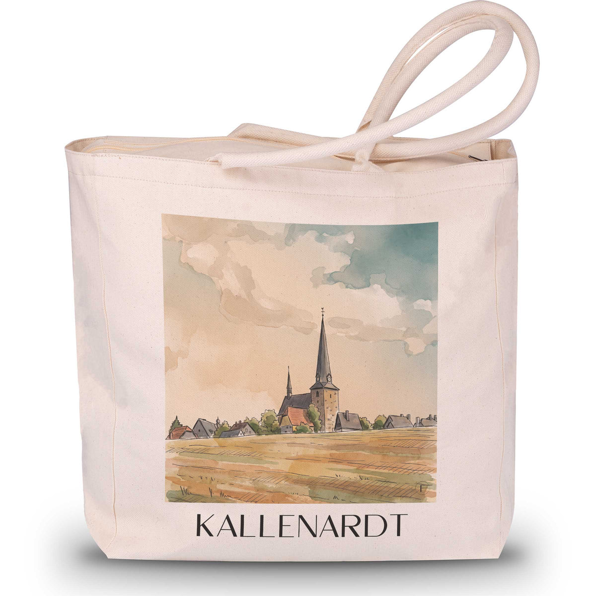 Kallenardt Shopping Tasche - Sauerland - Deutschland Tote Bag - Einkaufstasche im Aquarell Stil - favplace