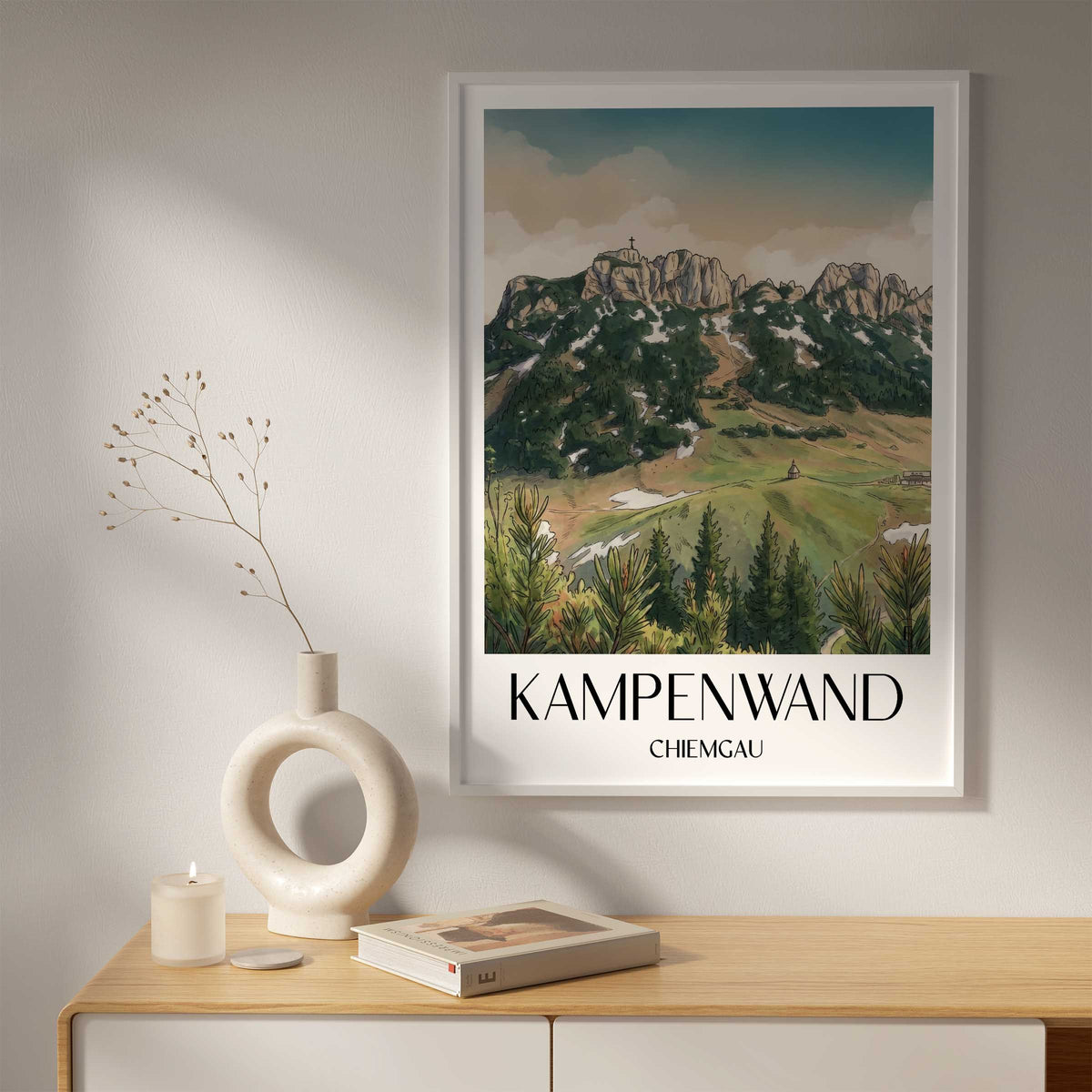 kampenwand-chiemgau-deutschland-poster-aquarell