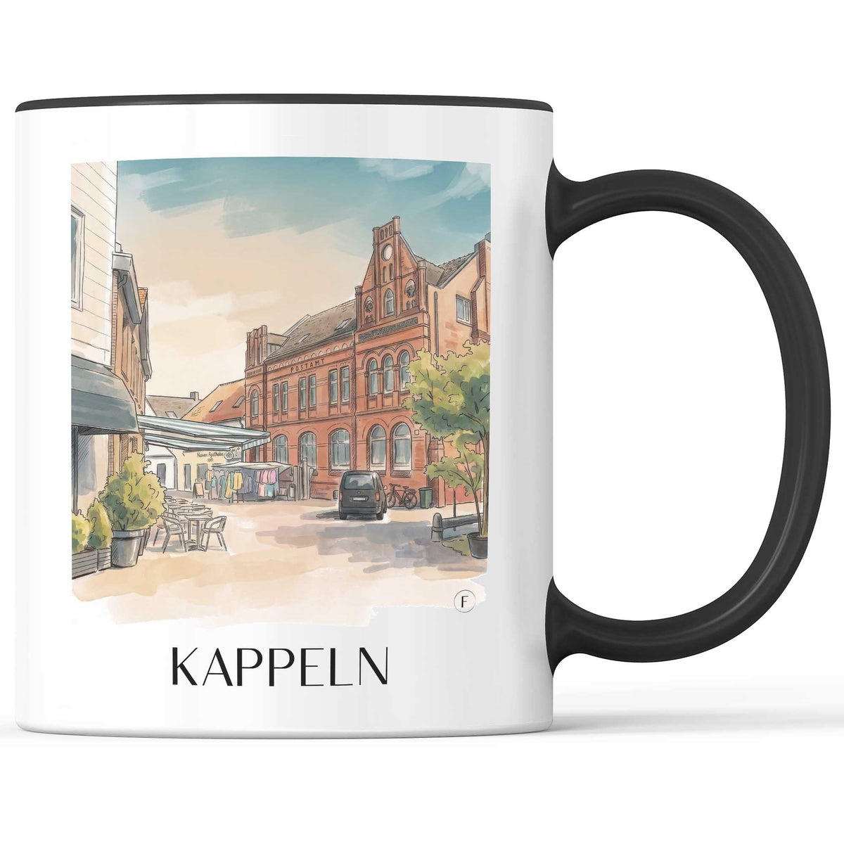 kappeln-schleswig-holstein-deutschland-kaffeebecher-aquarell
