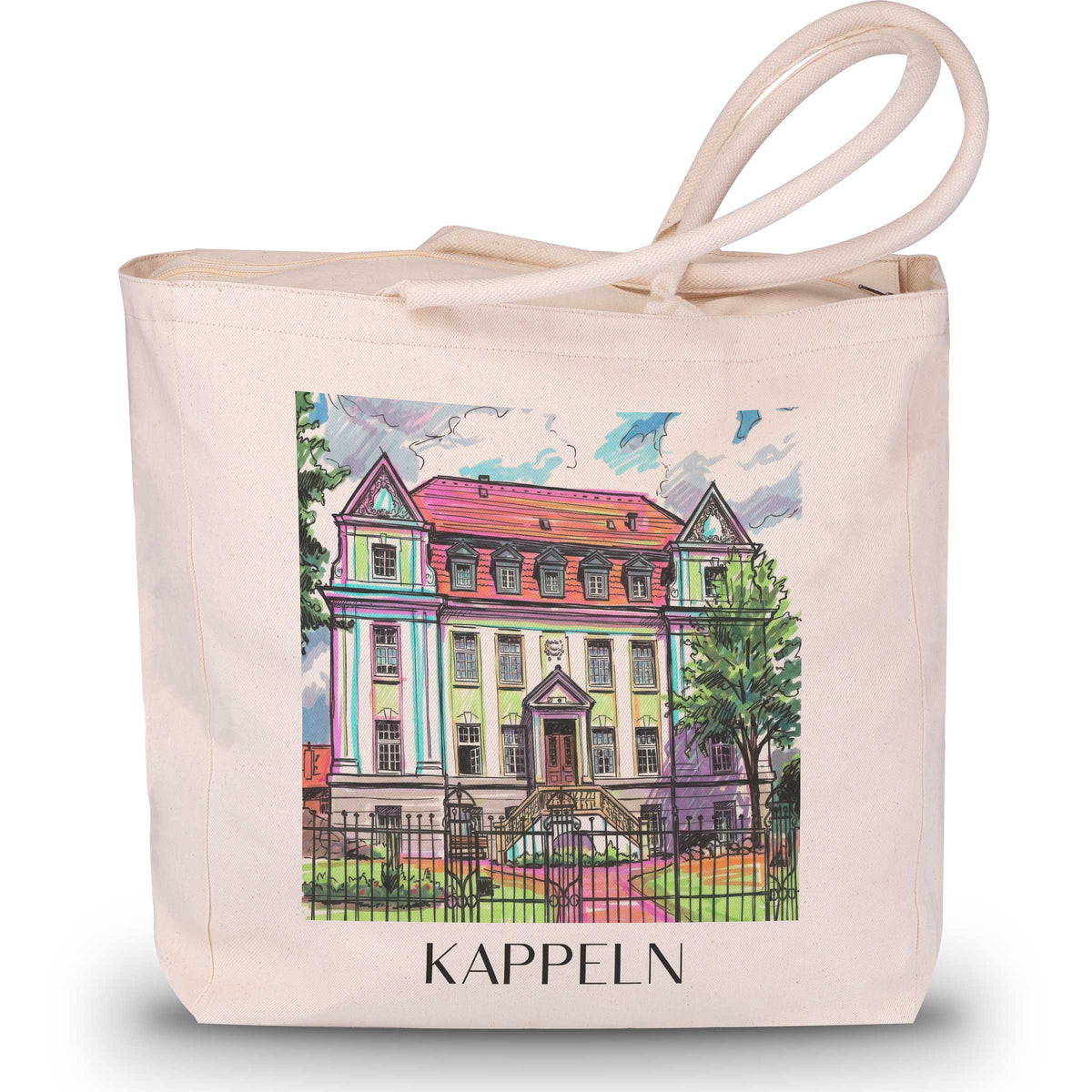 Kappeln Shopping Tasche - Schleswig - Deutschland Tote Bag - Einkaufstasche im Tag Graffiti Stil - favplace