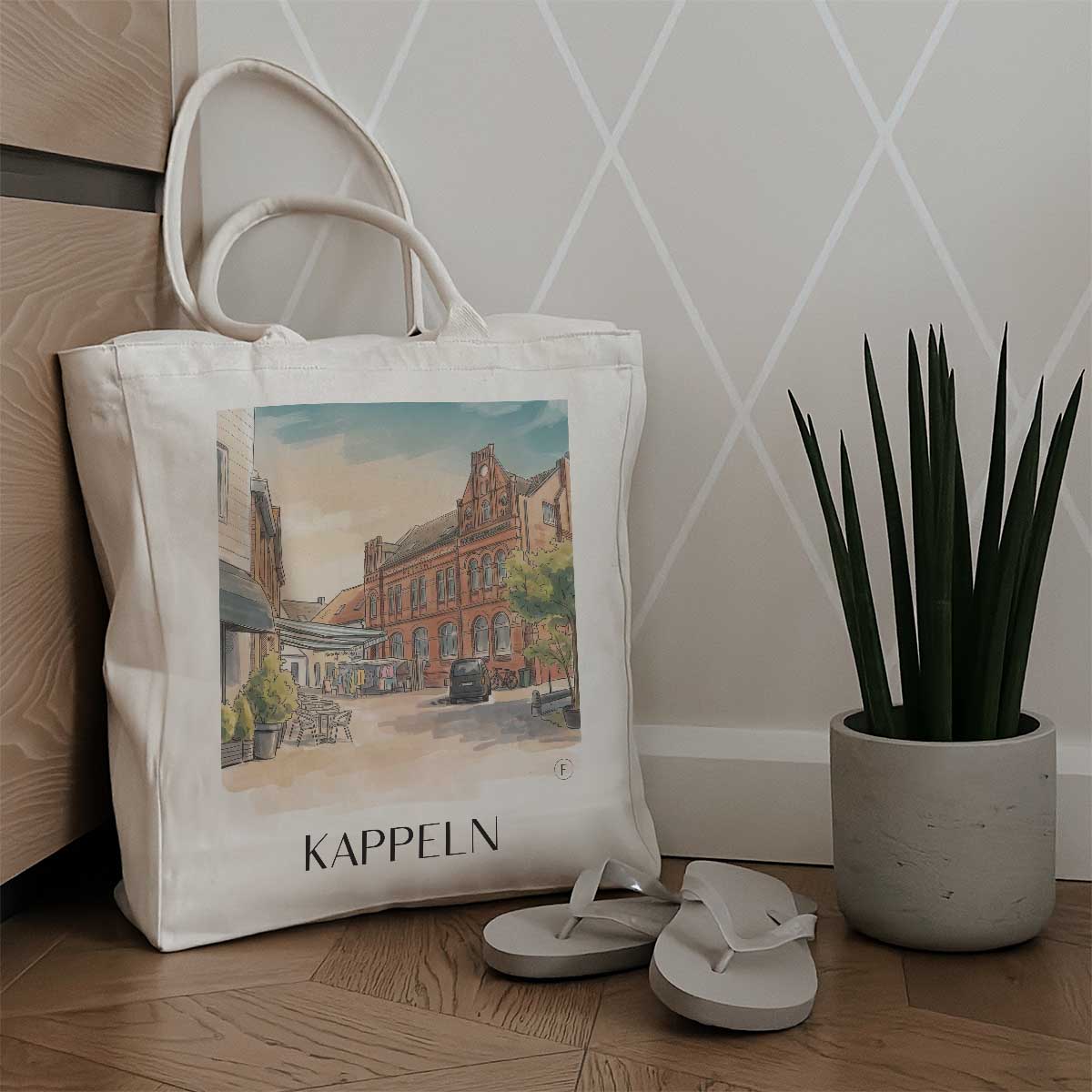 kappeln-schleswig-holstein-deutschland-einkaufstasche-aquarell