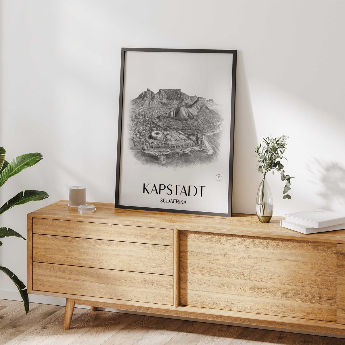 kapstadt-südafrika-poster-bleistift-zeichnung-drawing
