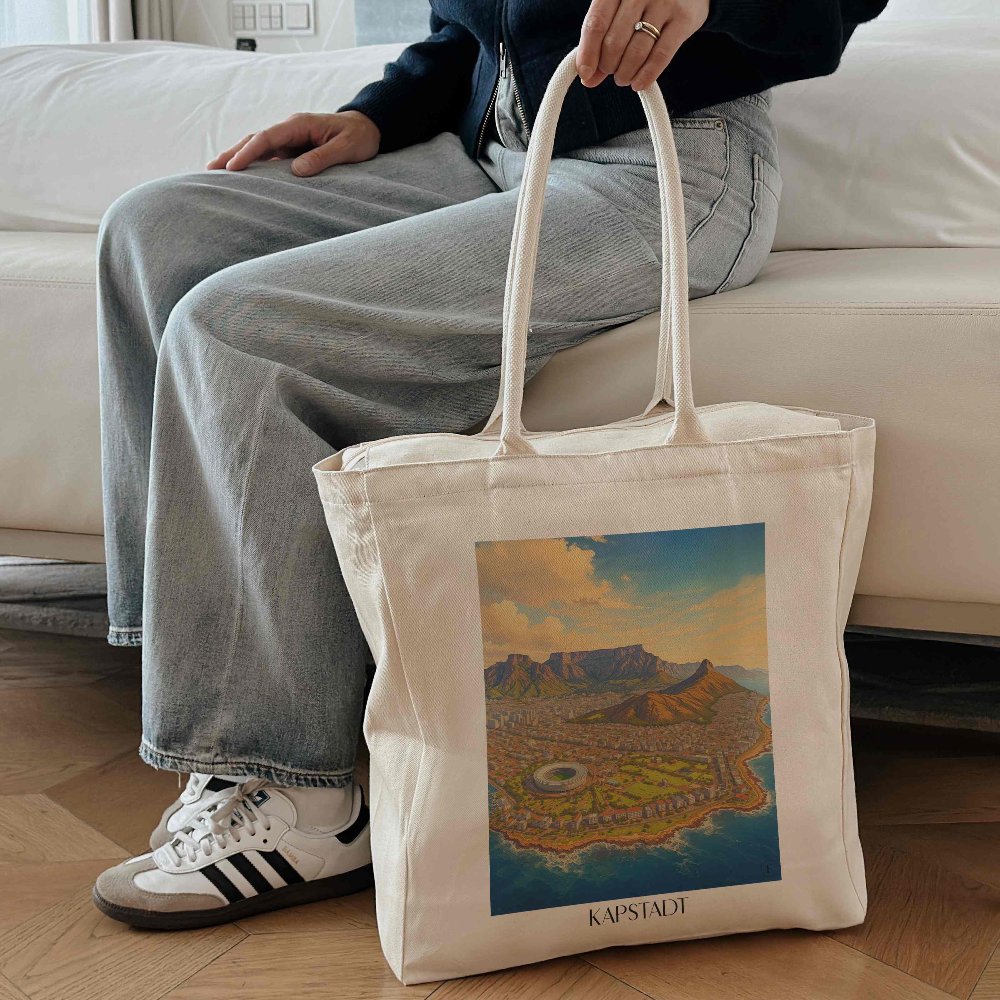 kapstadt-südafrika-einkaufstasche-aquarell