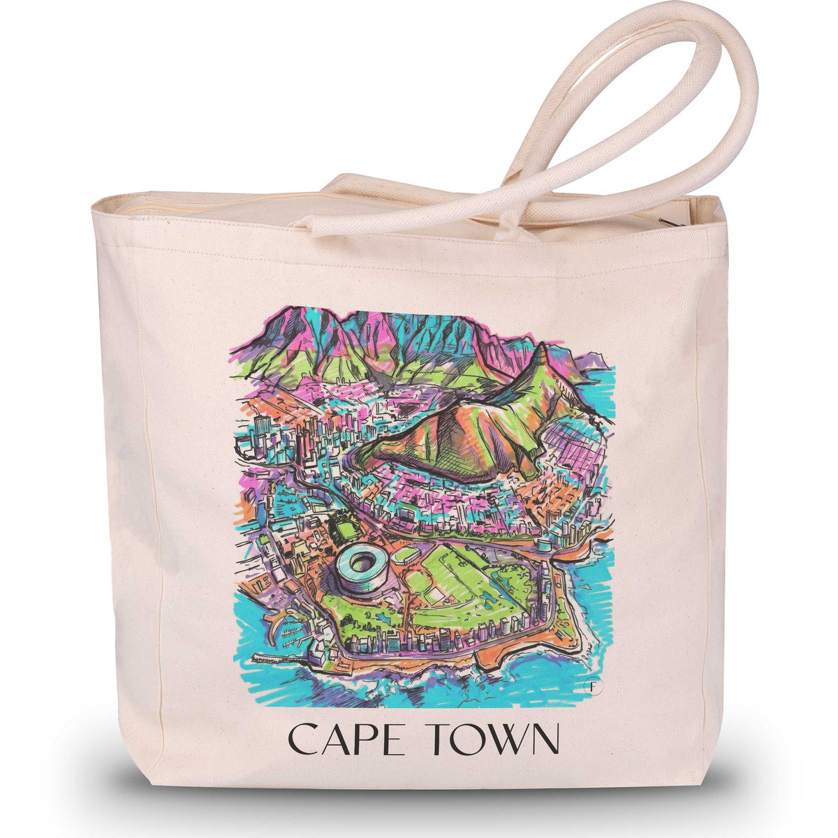 Kapstadt - Südafrika Tote Bag - Einkaufstasche im Tag Graffiti Stil - favplace