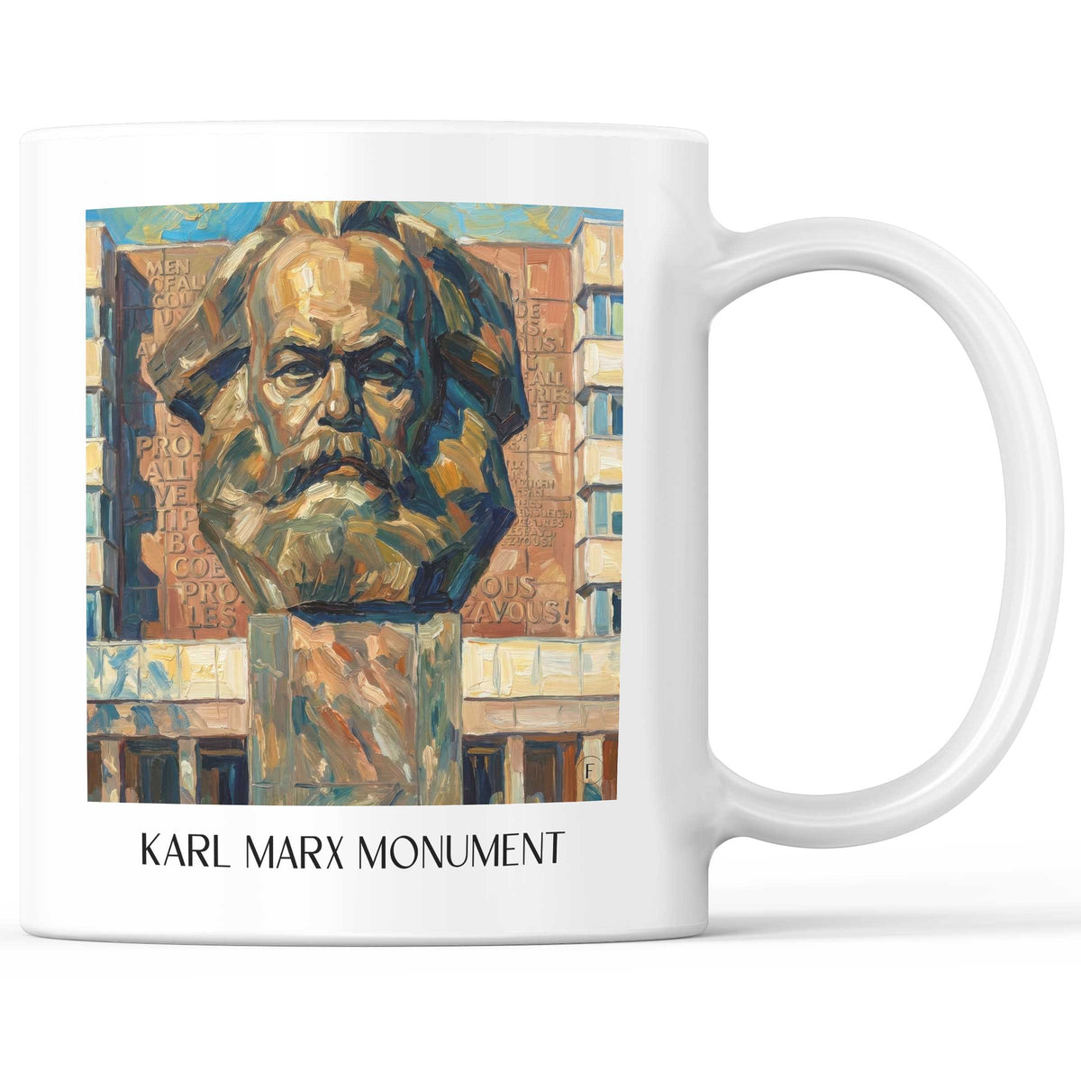 Karl-Marx-Monument Kaffeebecher - Chemnitz - Deutschland Becher - Kaffeetasse im Ölgemälde Stil - favplace