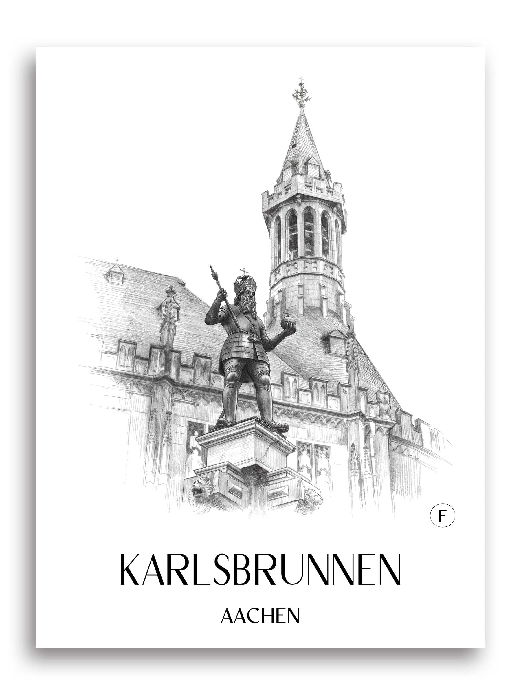 karlsbrunnen-aachen-deutschland-poster-bleistift-zeichnung-drawing