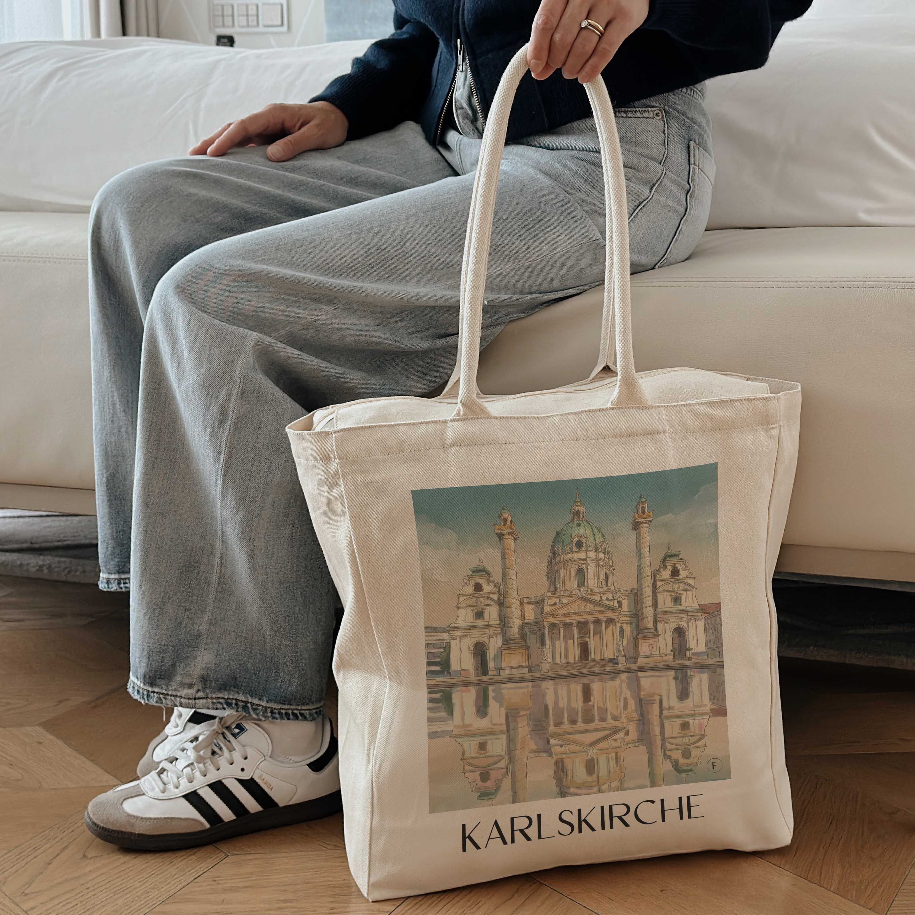 karlskirche-wien-österreich-einkaufstasche-aquarell