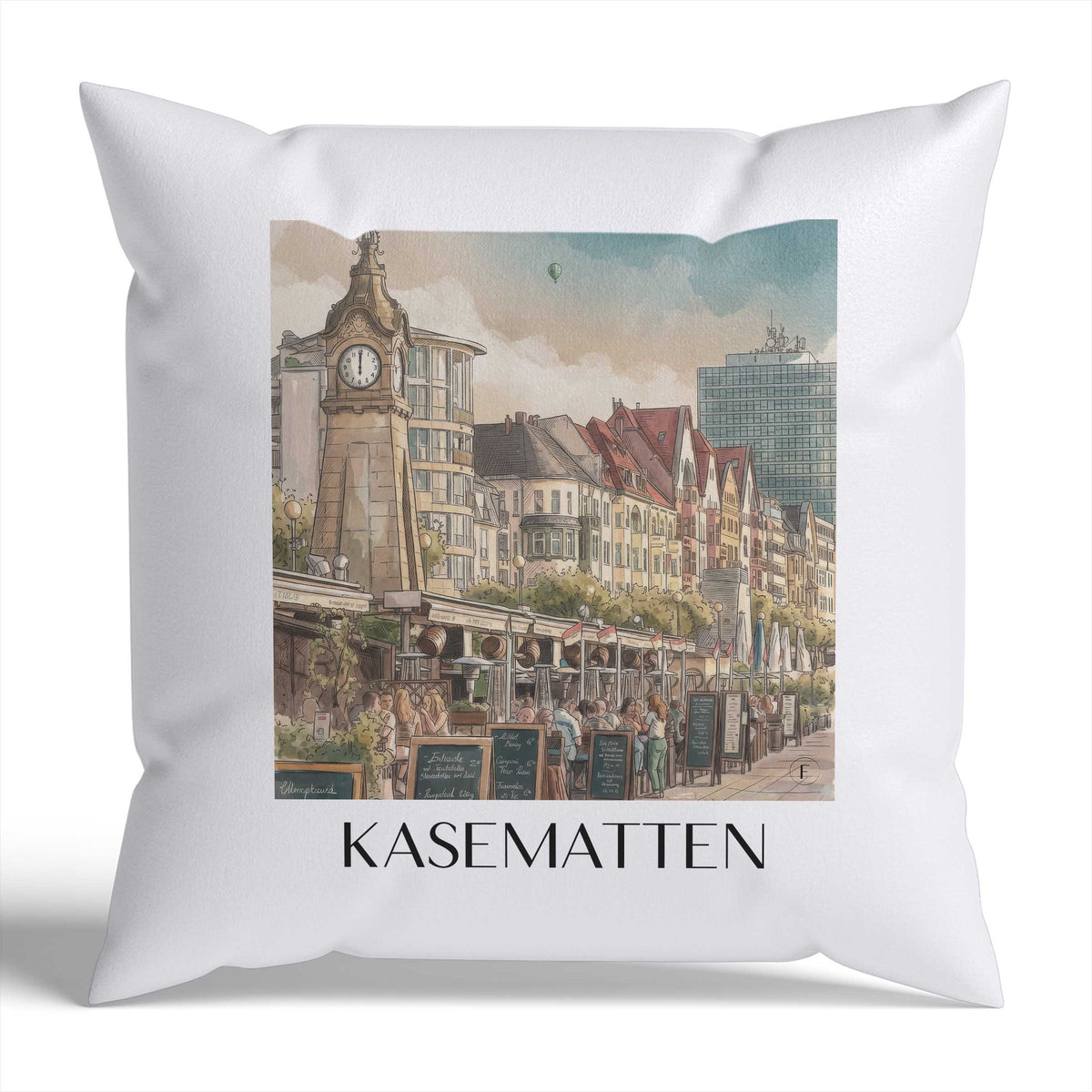 kasematten-düsseldorf-deutschland-kissenbezug-aquarell
