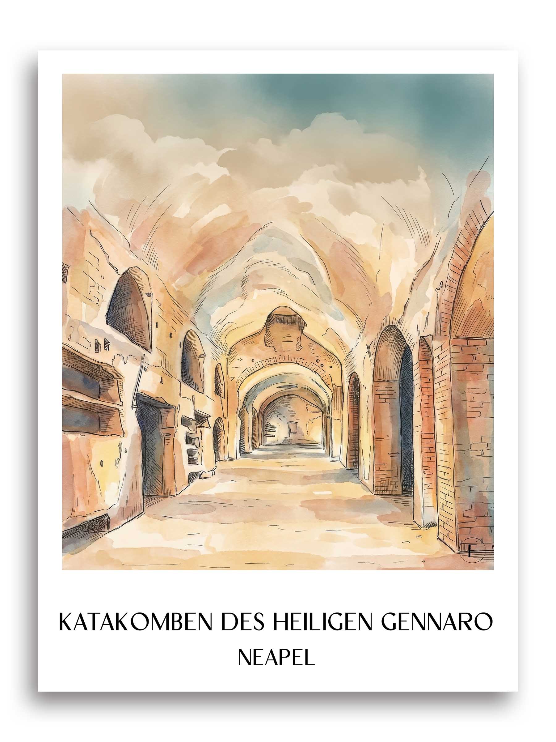 katakomben-des-heiligen-gennaro-neapel-italien-poster-aquarell