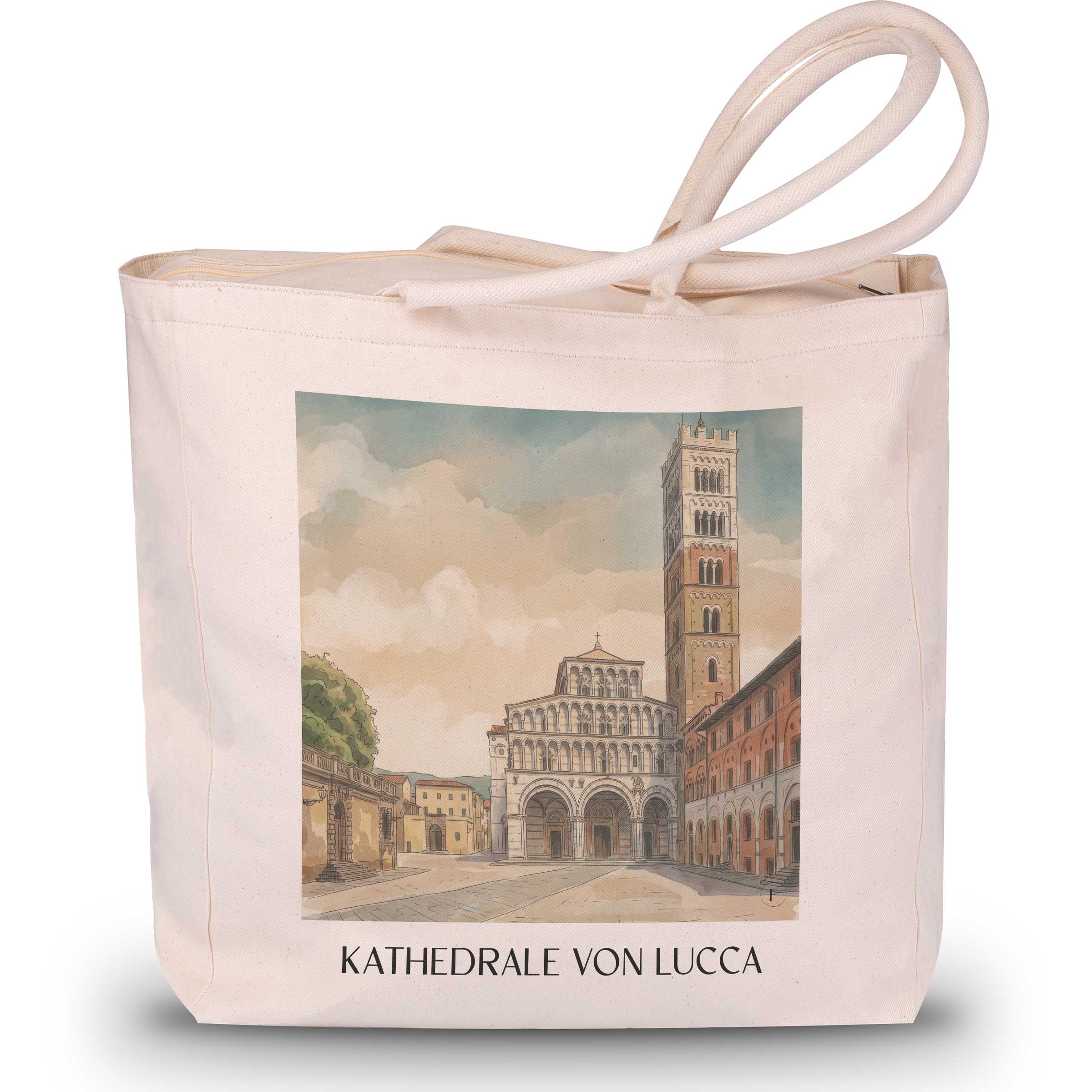 kathedrale-von-lucca-toskana-italien-einkaufstasche-aquarell