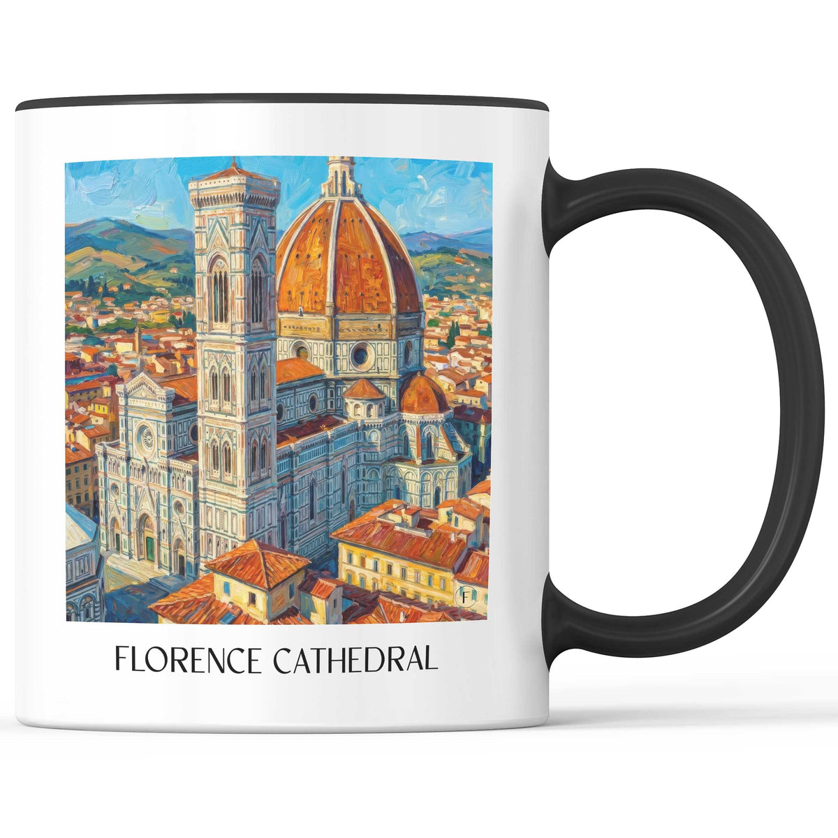 Kathedrale von Florenz Kaffeebecher - Toskana - Italien Becher - Kaffeetasse im Ölgemälde Stil - favplace