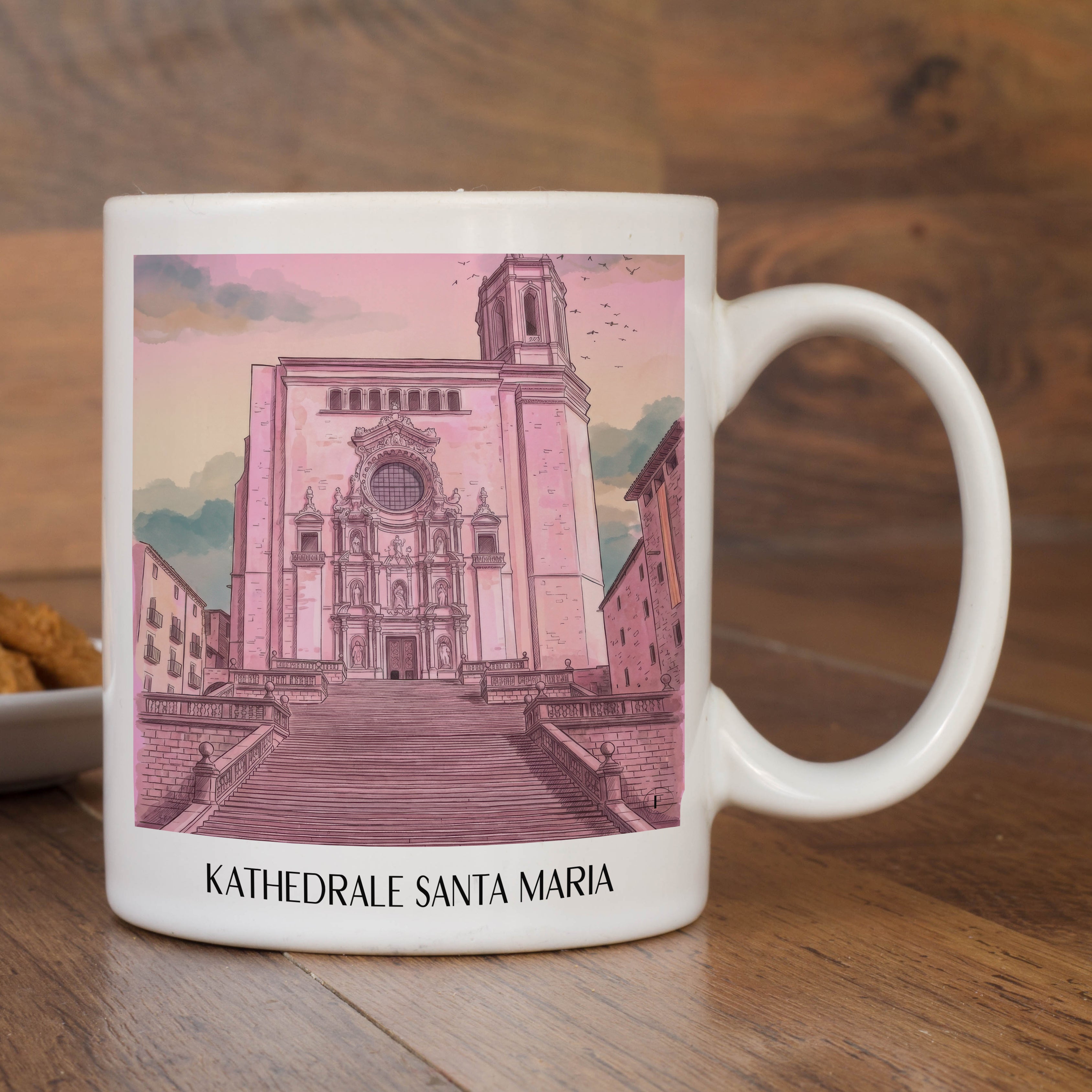 kathedrale-von-girona-spanien-spanien-und-spanien-kaffeebecher-aquarell-pink-rosa