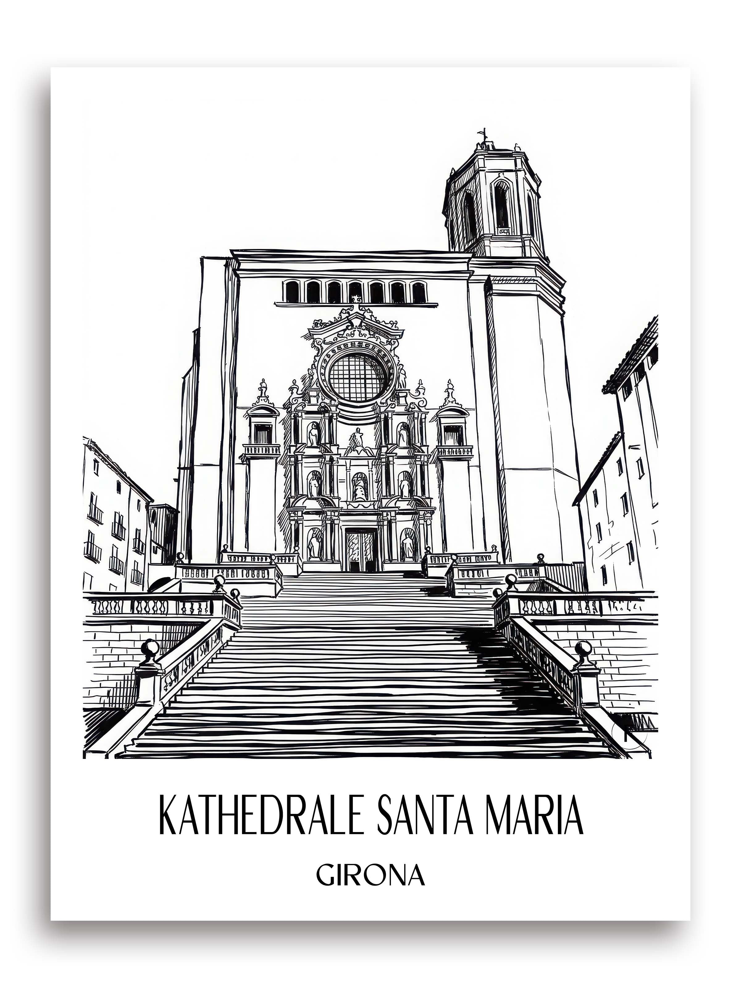 kathedrale-von-girona-spanien-spanien-poster-skizze