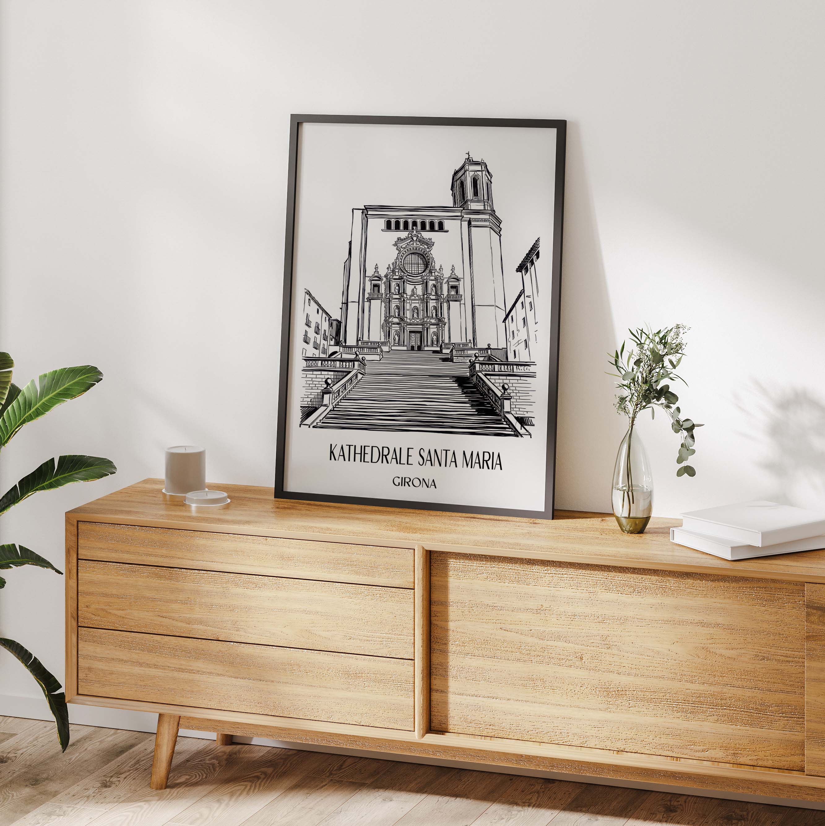 kathedrale-von-girona-spanien-spanien-poster-skizze
