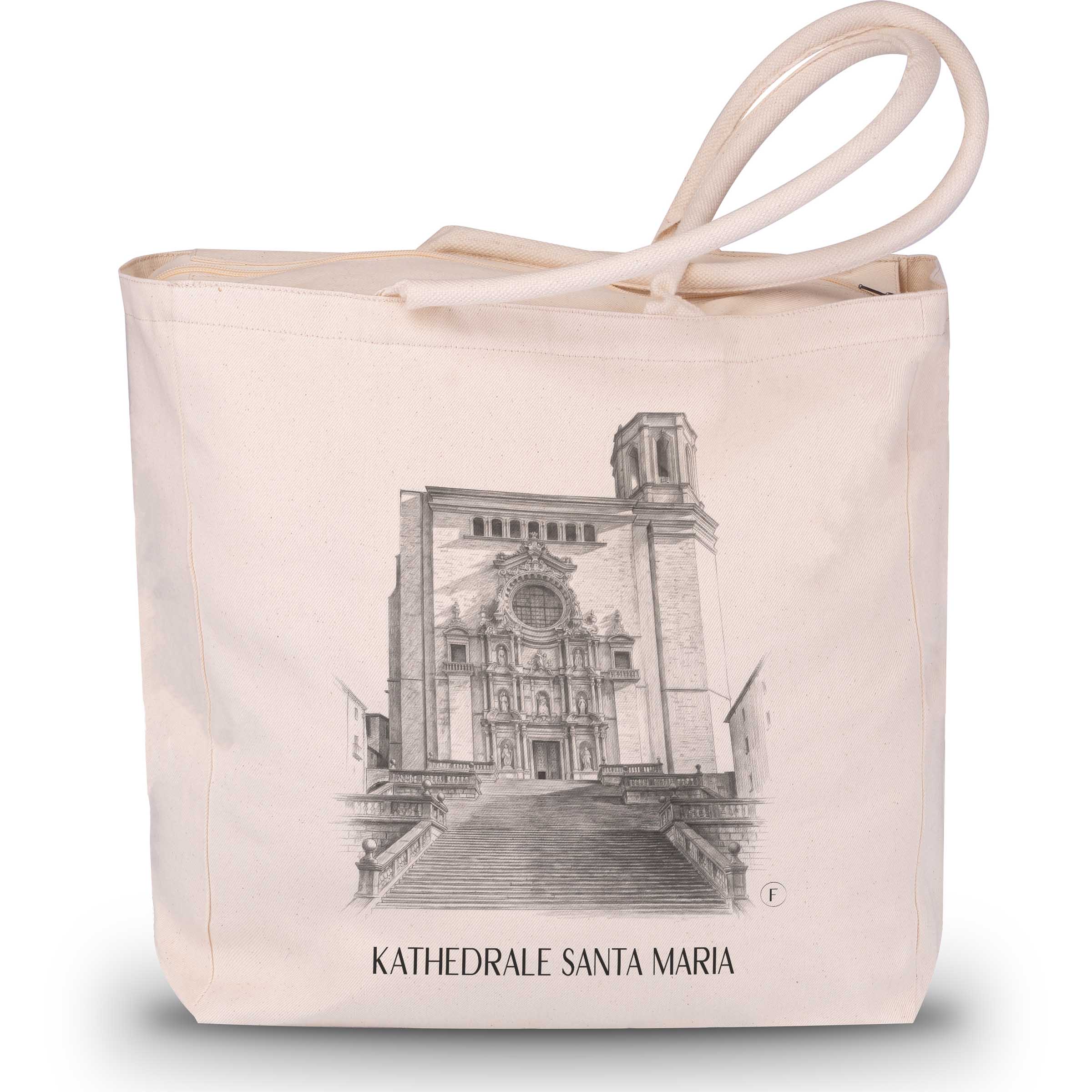 kathedrale-von-girona-spanien-spanien-einkaufstasche-bleistift-zeichnung-drawing