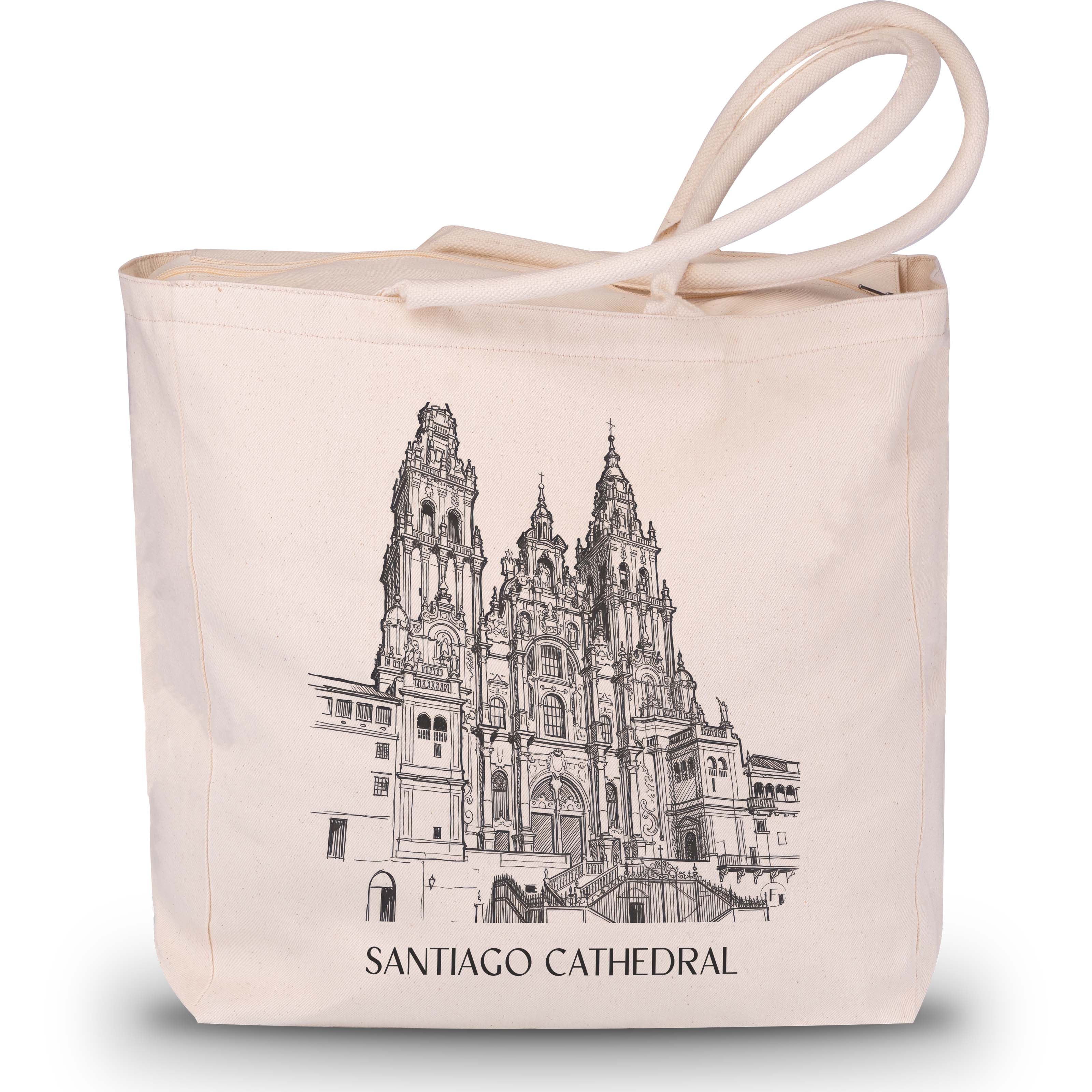 Kathedrale von Santiago Shopping Tasche - Spanien - Spanien Tote Bag - Einkaufstasche im Skizze Stil - favplace