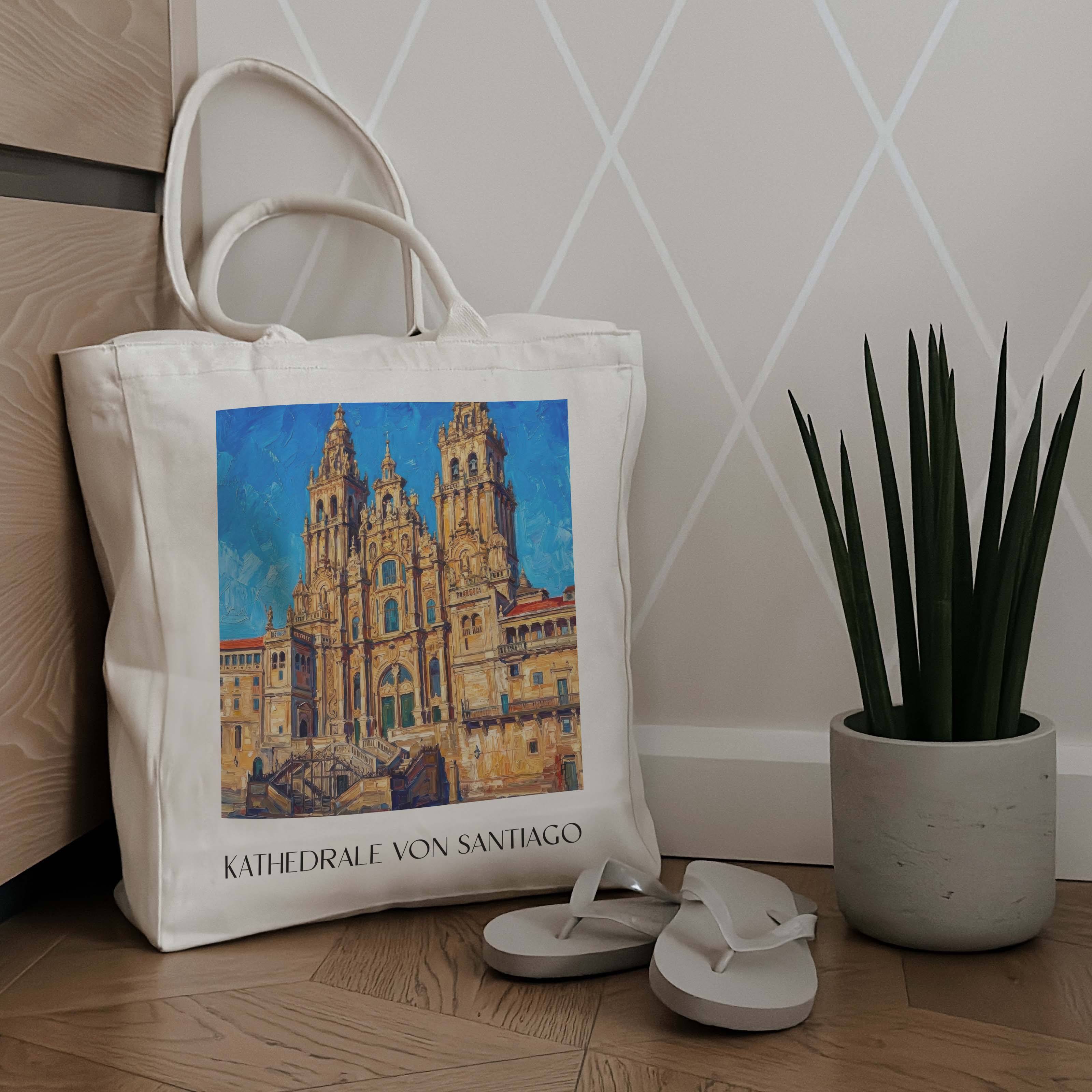kathedrale-von-santiago-spanien-spanien-einkaufstasche-oil-painting-oelgemaelde