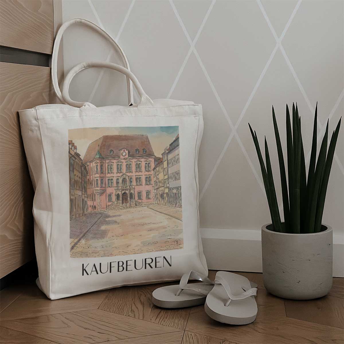 kaufbeuren-schwaben-deutschland-einkaufstasche-aquarell
