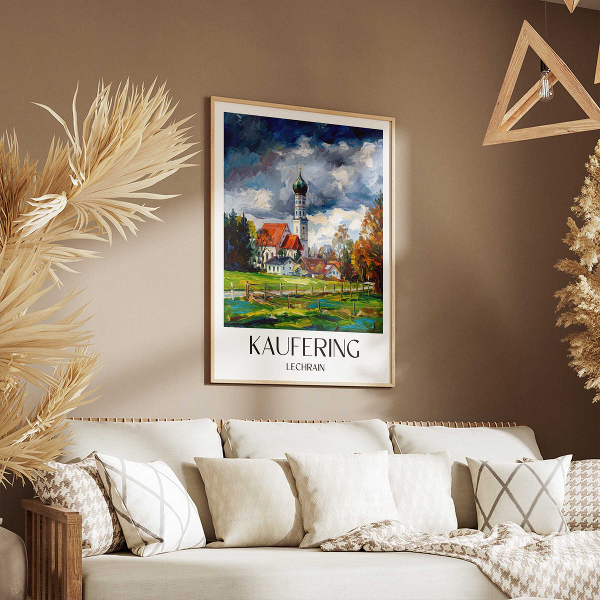 kaufering-lechrain-deutschland-poster-oil-painting-oelgemaelde