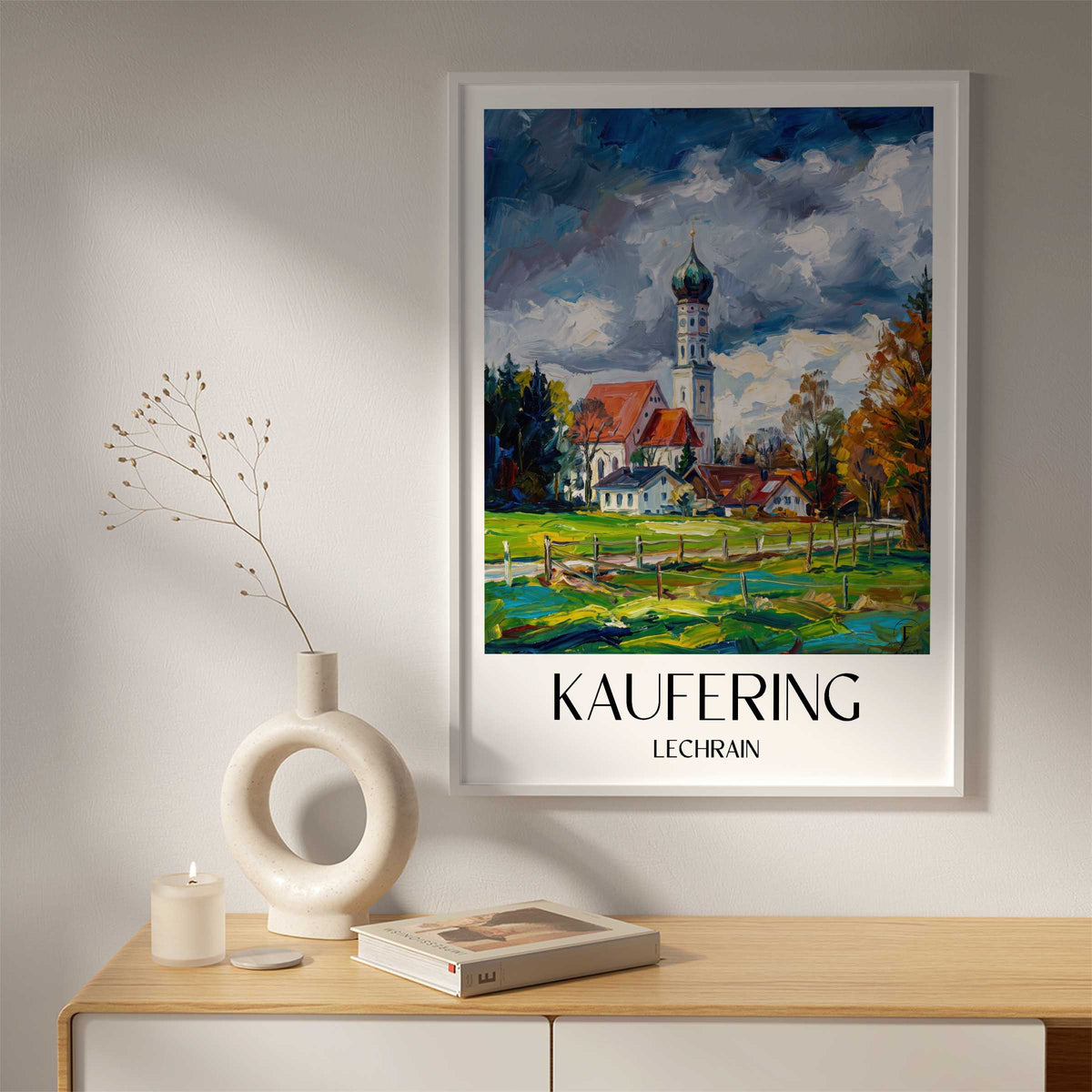 kaufering-lechrain-deutschland-poster-oil-painting-oelgemaelde