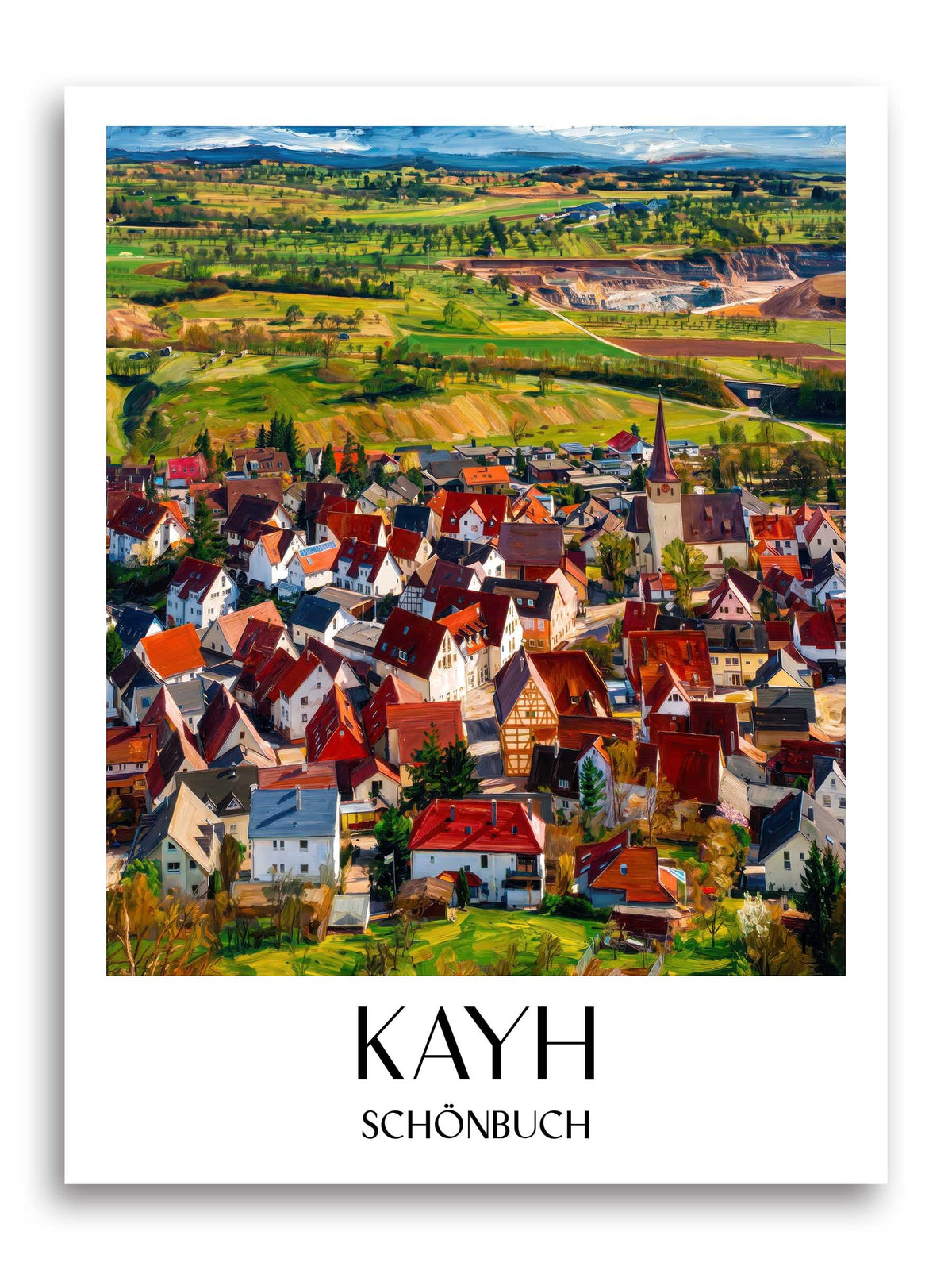 Kayh Poster - Schönbuch - Deutschland Kunstdruck - Ölgemälde von A4 bis A1 - favplace