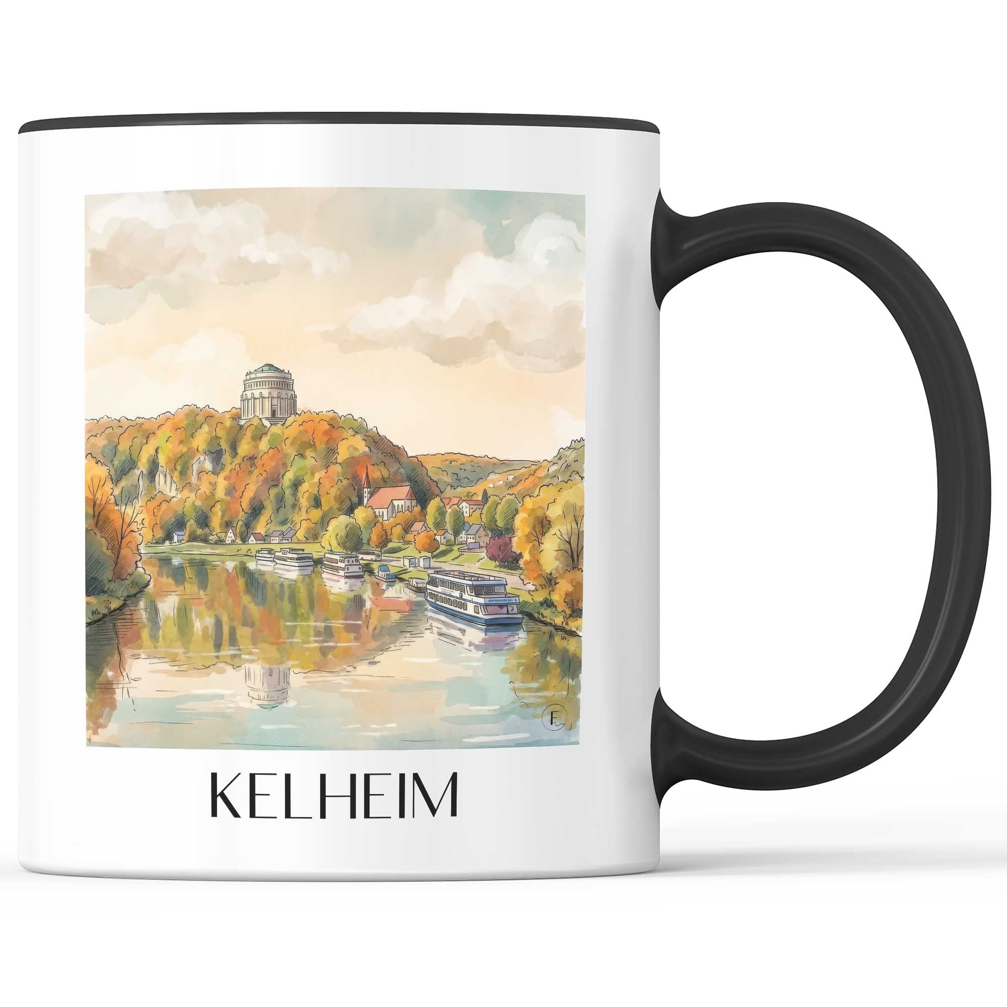 kelheim-altmühltal-deutschland-kaffeebecher-aquarell