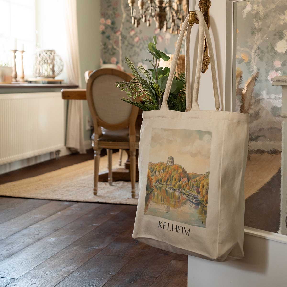 kelheim-altmühltal-deutschland-einkaufstasche-aquarell