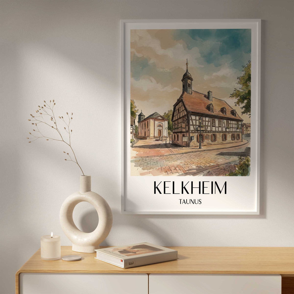 kelkheim-taunus-deutschland-poster-aquarell