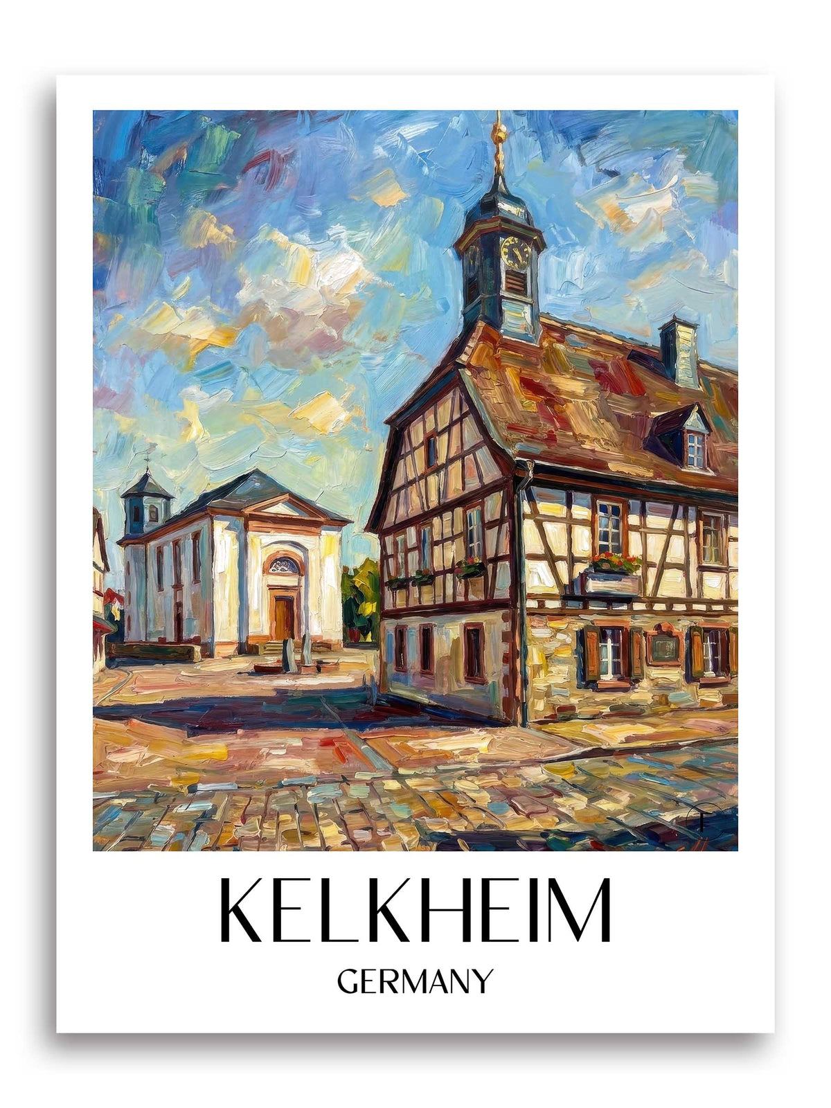 Kelkheim Poster - Taunus - Deutschland Kunstdruck - Ölgemälde von A4 bis A1 - favplace