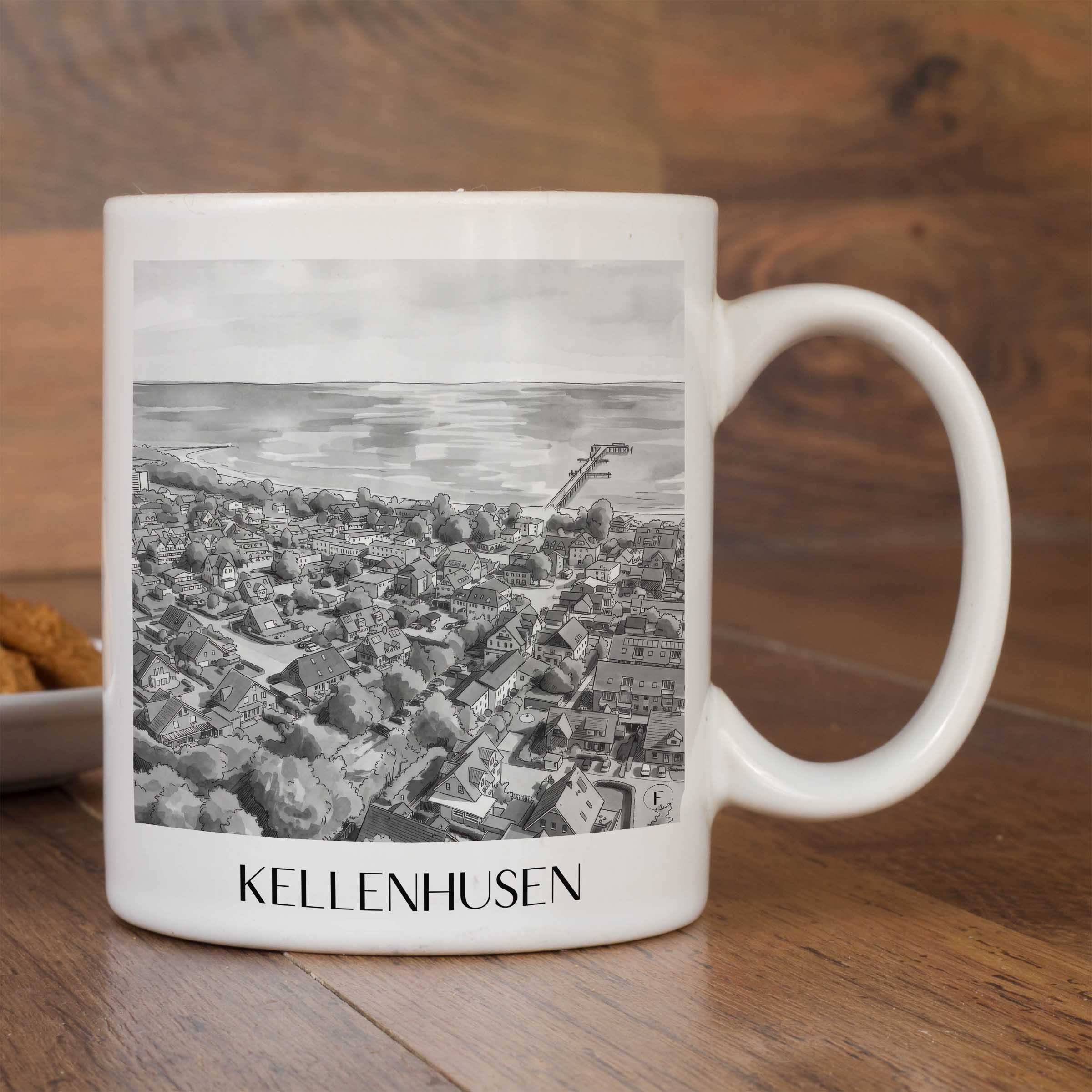 kellenhusen-ostholstein-deutschland-kaffeebecher-aquarell-schwarz-weiss