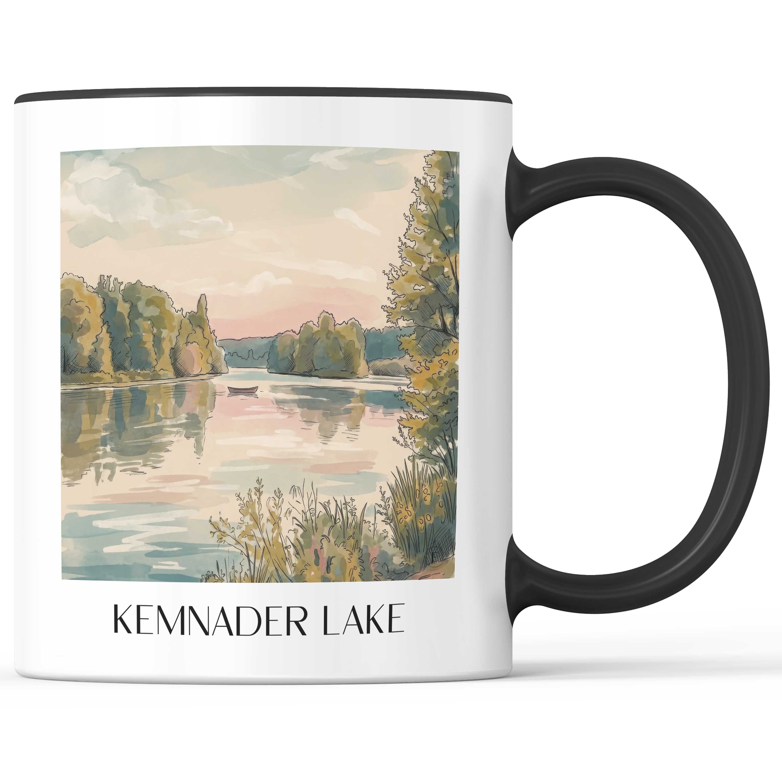 Kemnader See Kaffeebecher - Bochum - Deutschland Becher - Kaffeetasse im Aquarell Stil - favplace