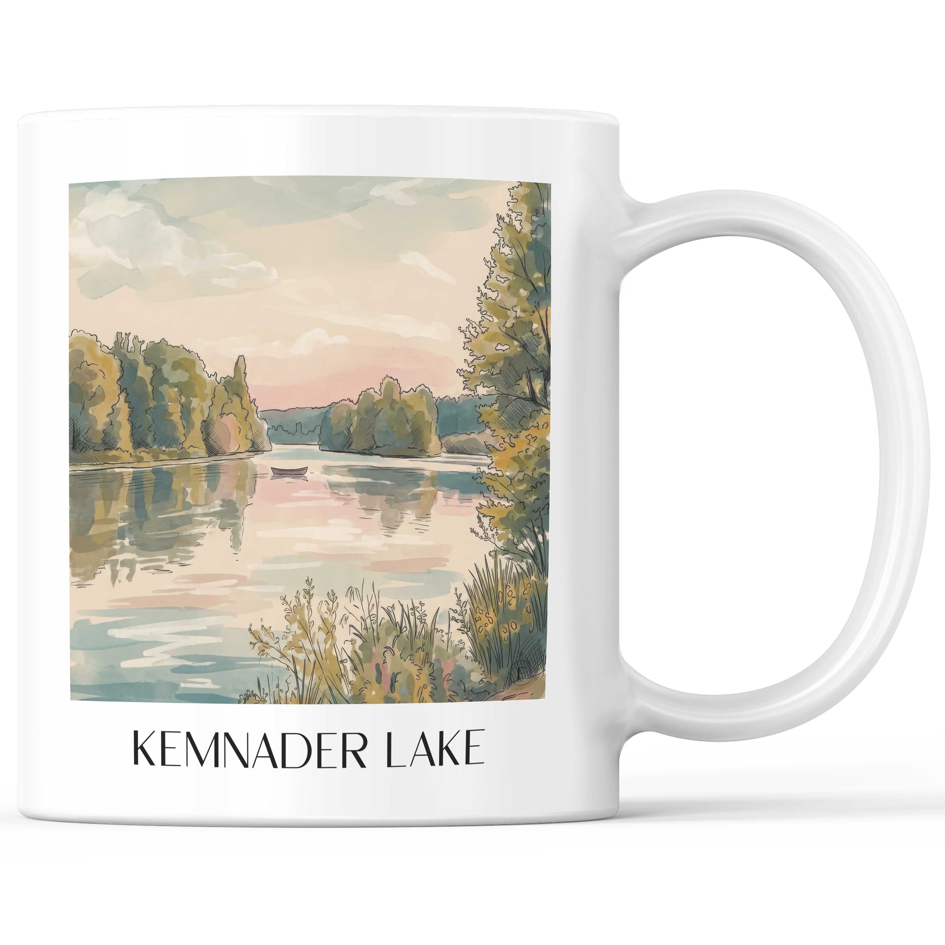Kemnader See Kaffeebecher - Bochum - Deutschland Becher - Kaffeetasse im Aquarell Stil - favplace