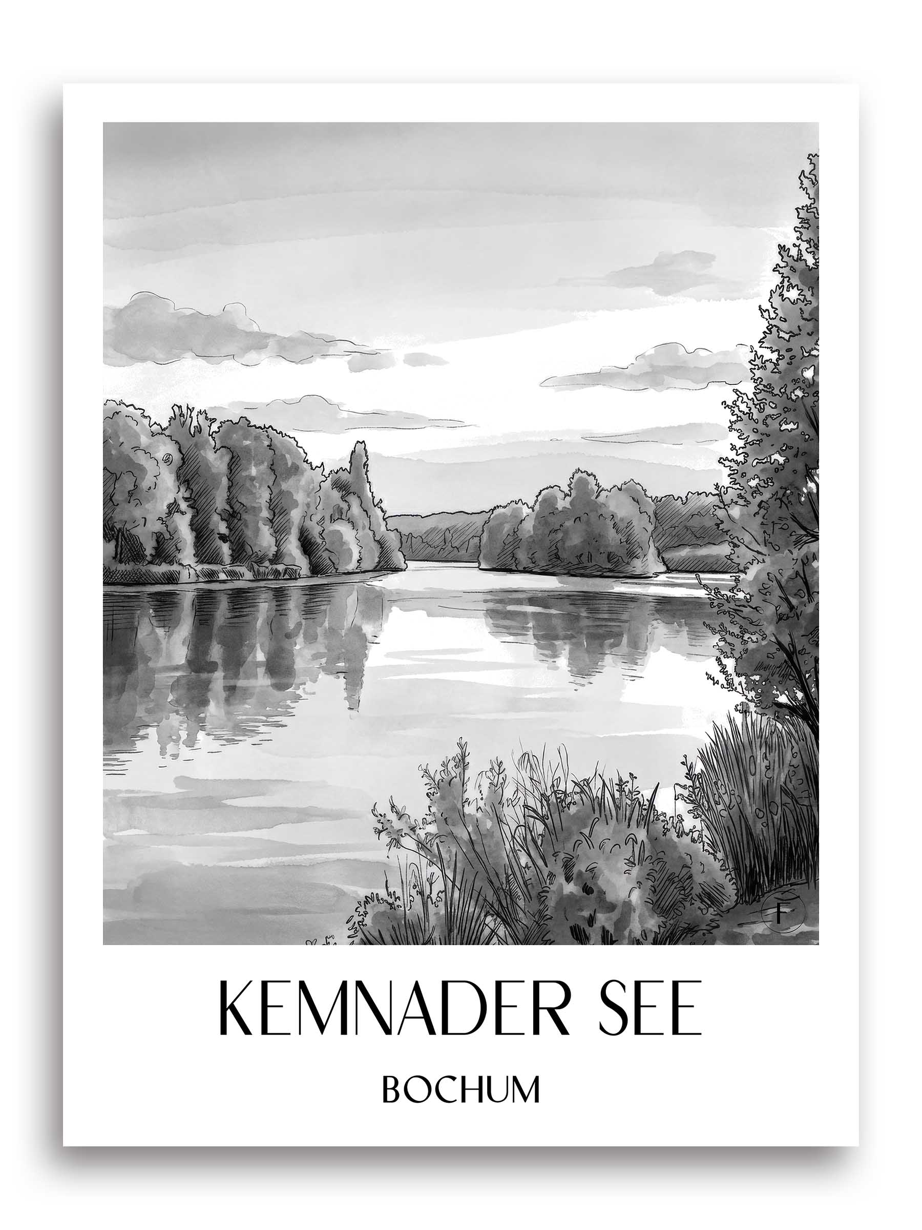 kemnader-see-bochum-deutschland-poster-aquarell-schwarz-weiss