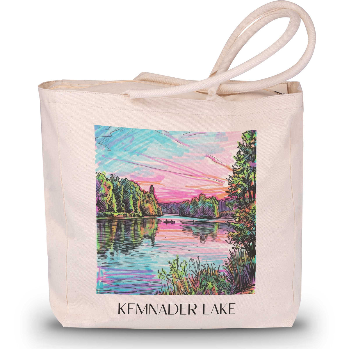Kemnader See Shopping Tasche - Bochum - Deutschland Tote Bag - Einkaufstasche im Tag Graffiti Stil - favplace