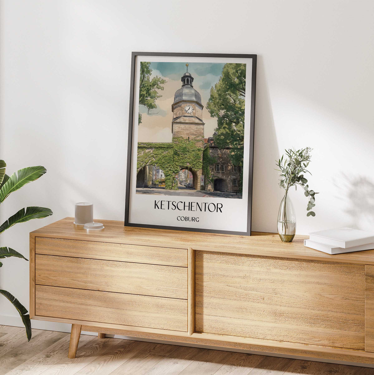 ketschentor-coburg-deutschland-poster-aquarell