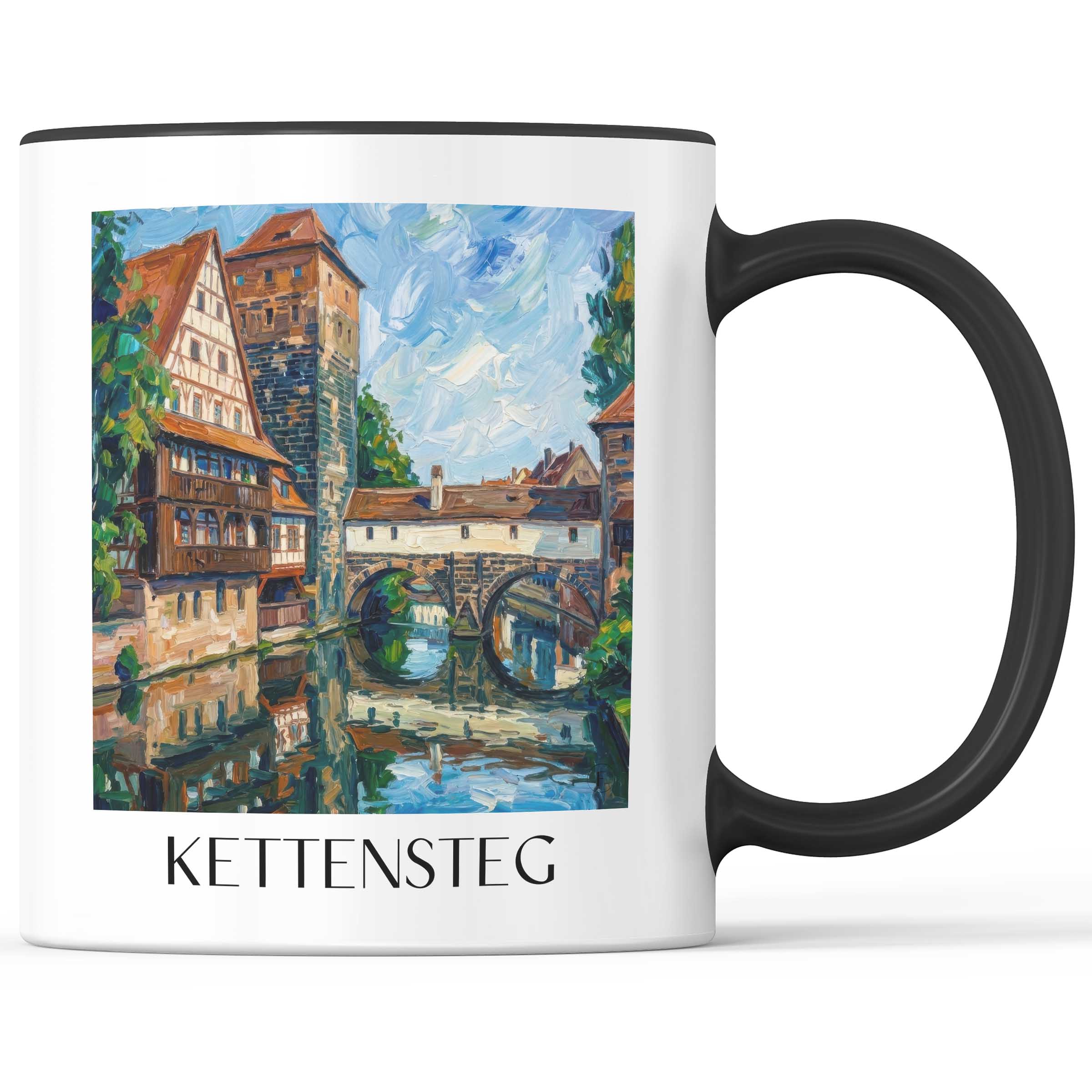 kettensteg-nürnberg-deutschland-kaffeebecher-oil-painting-oelgemaelde