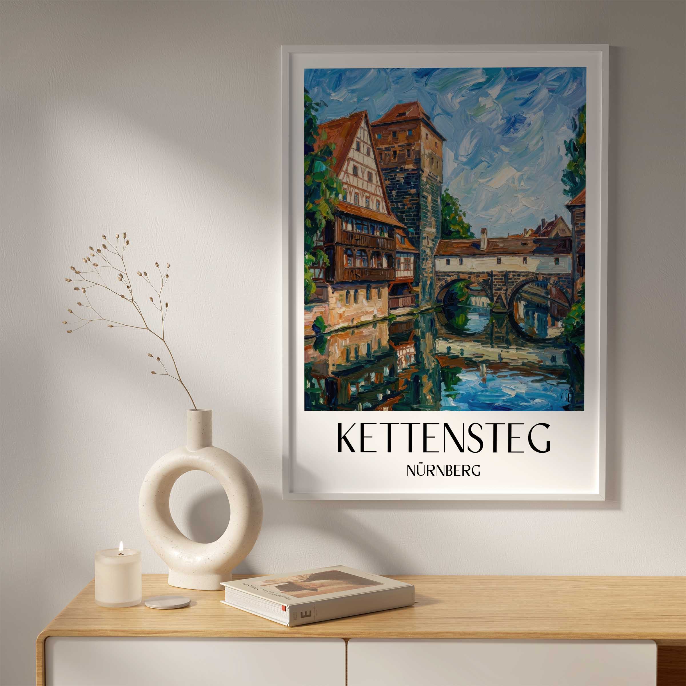kettensteg-nürnberg-deutschland-poster-oil-painting-oelgemaelde