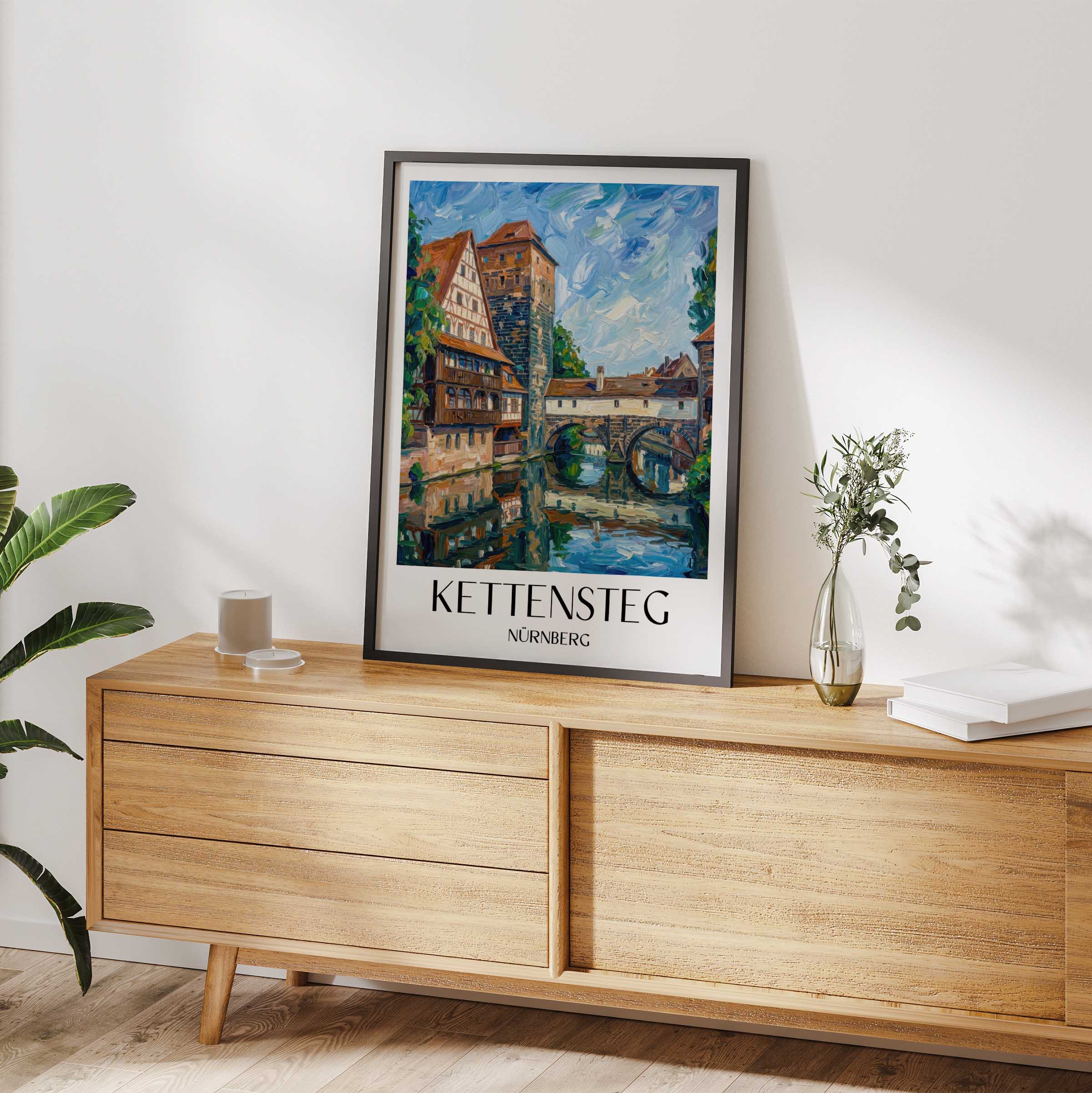 kettensteg-nürnberg-deutschland-poster-oil-painting-oelgemaelde
