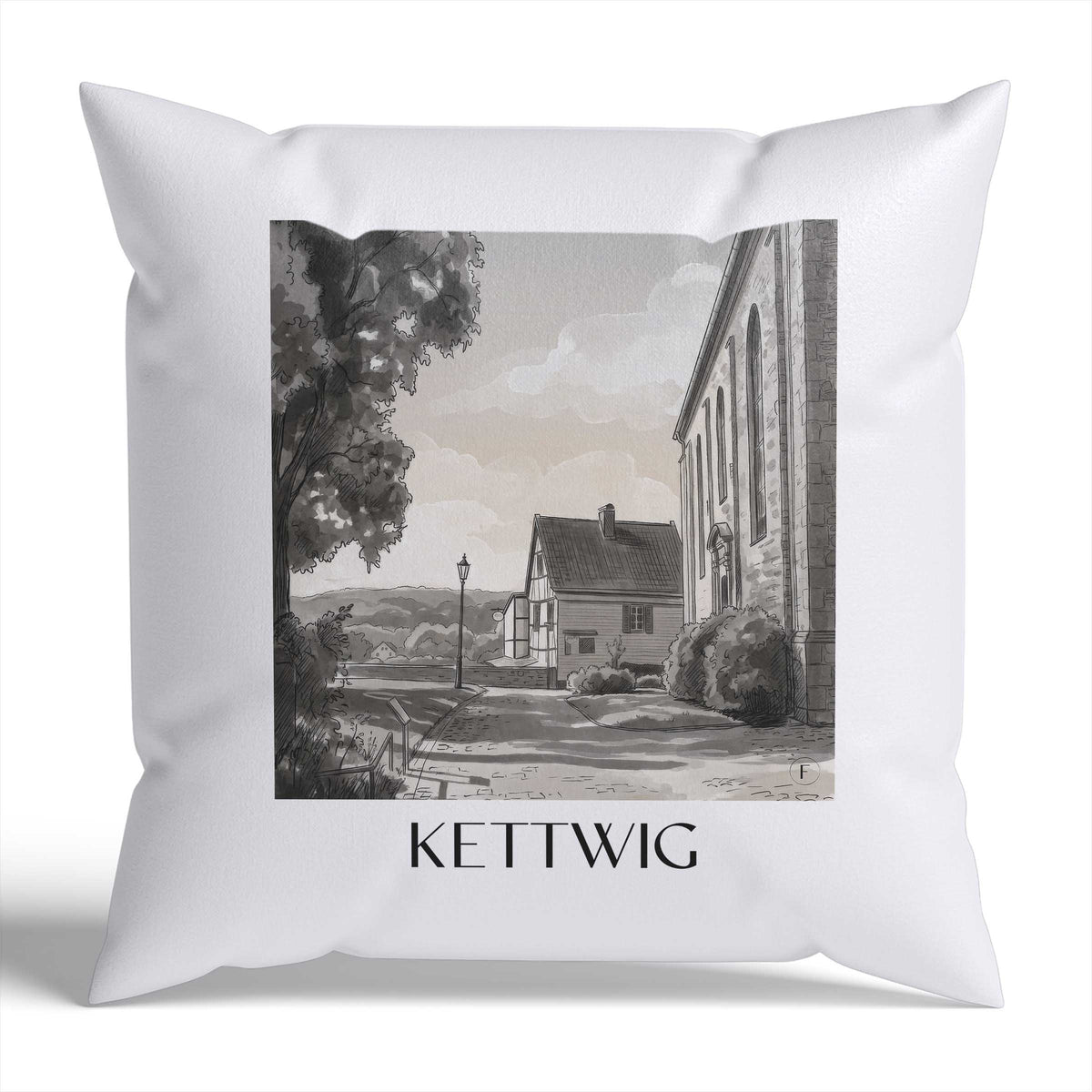 kettwig-essen-deutschland-kissenbezug-aquarell-schwarz-weiss