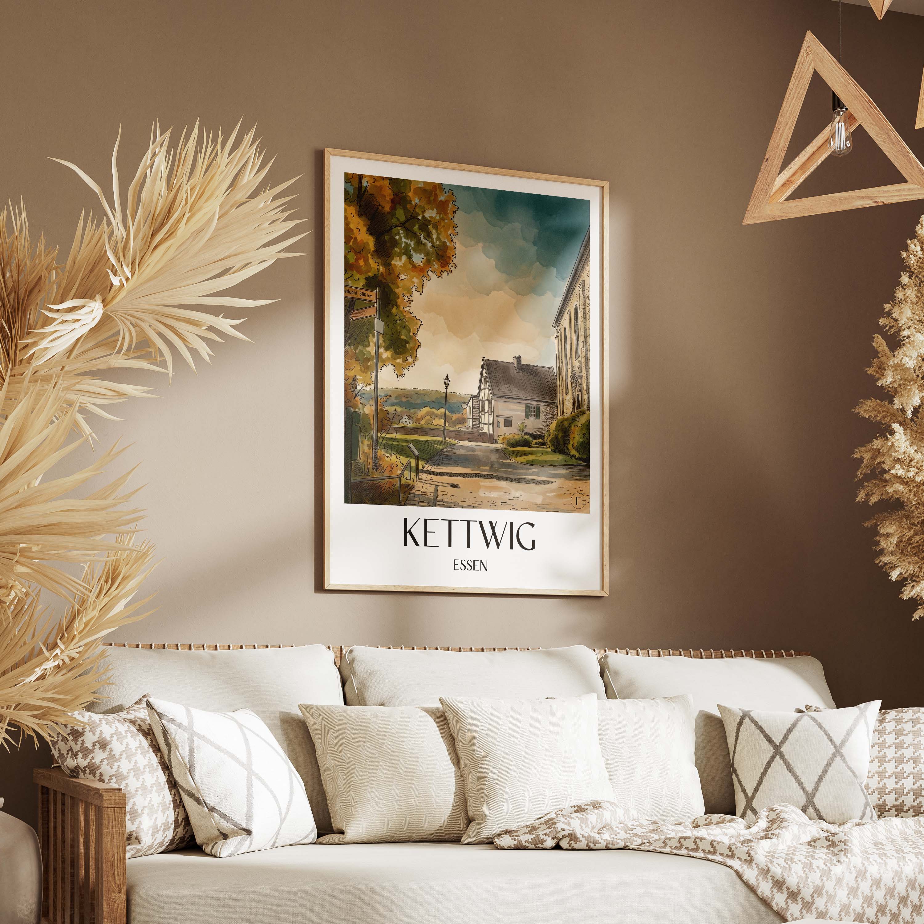 kettwig-essen-deutschland-poster-aquarell