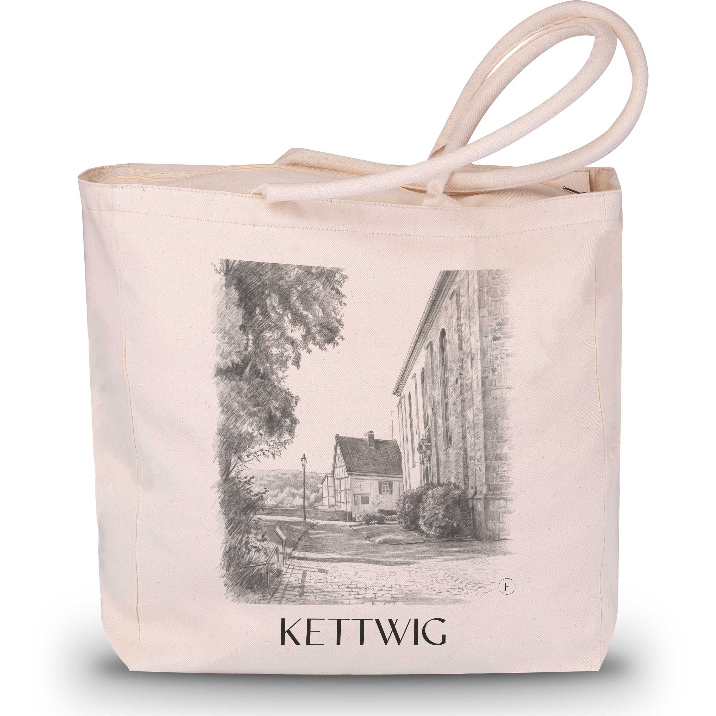 kettwig-essen-deutschland-einkaufstasche-bleistift-zeichnung-drawing