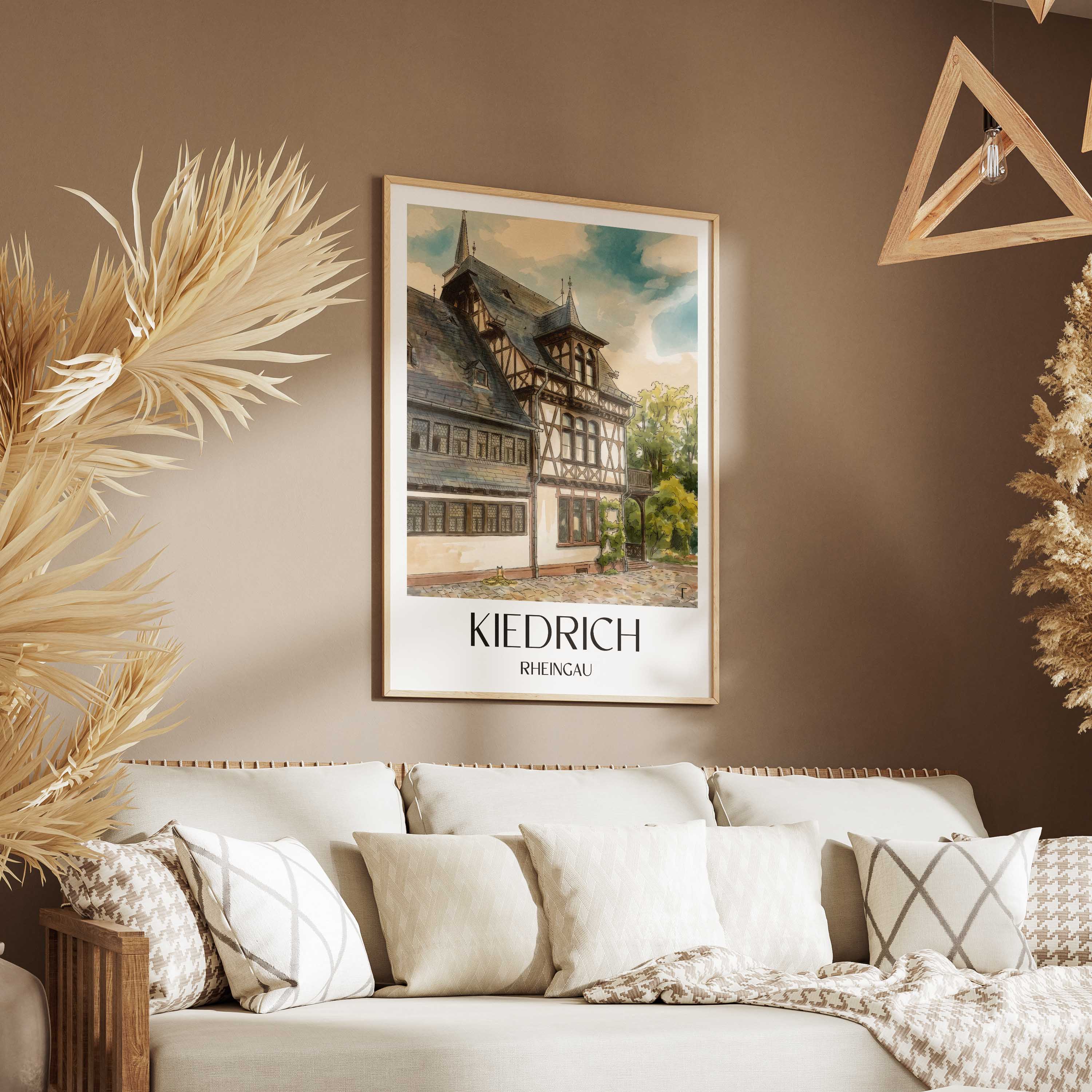 kiedrich-rheingau-deutschland-poster-aquarell