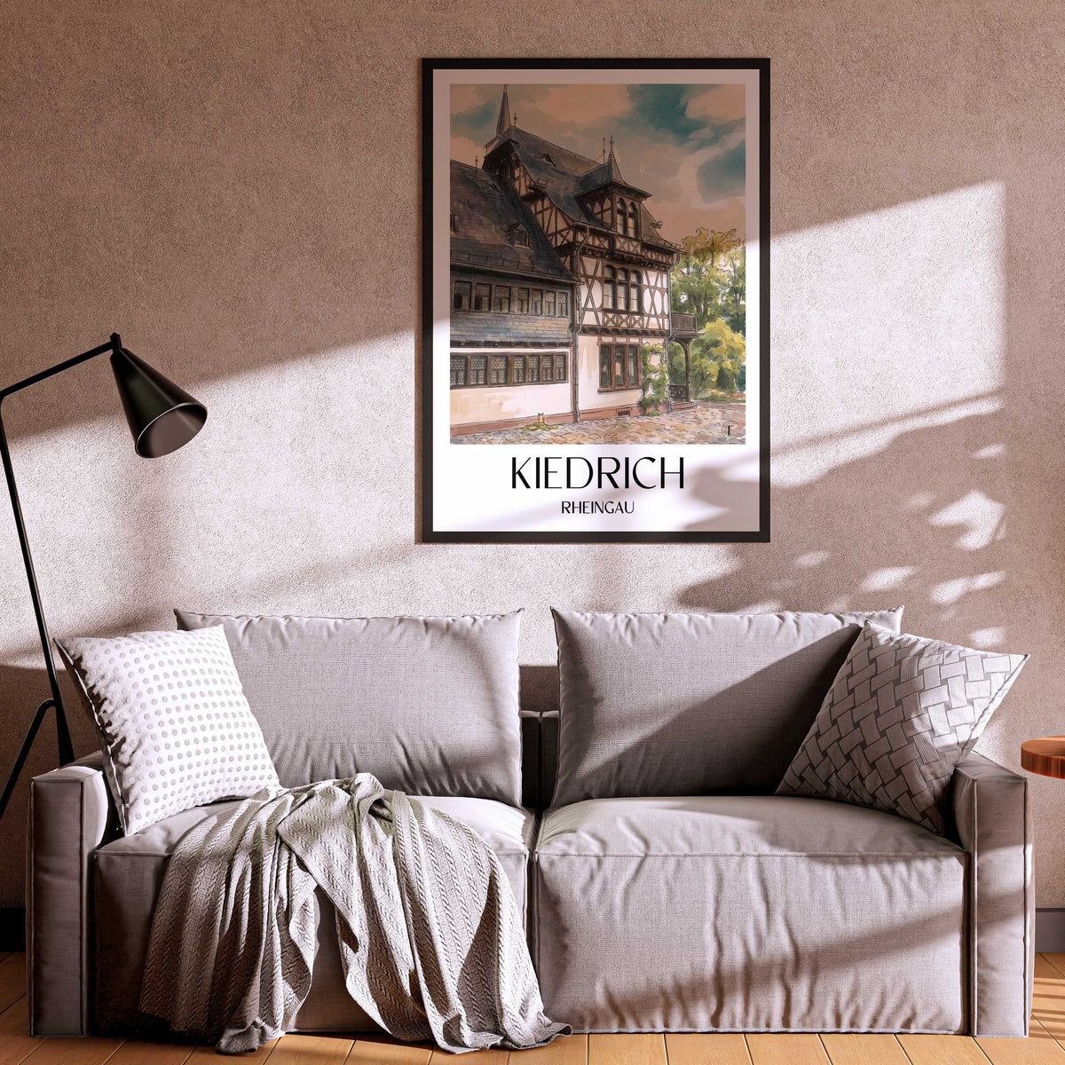 kiedrich-rheingau-deutschland-poster-aquarell